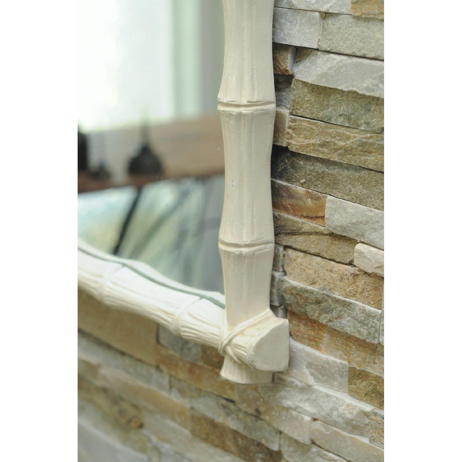 Mid Century Hollywood Regency Faux Bamboo Large Wall Mirror - image-5