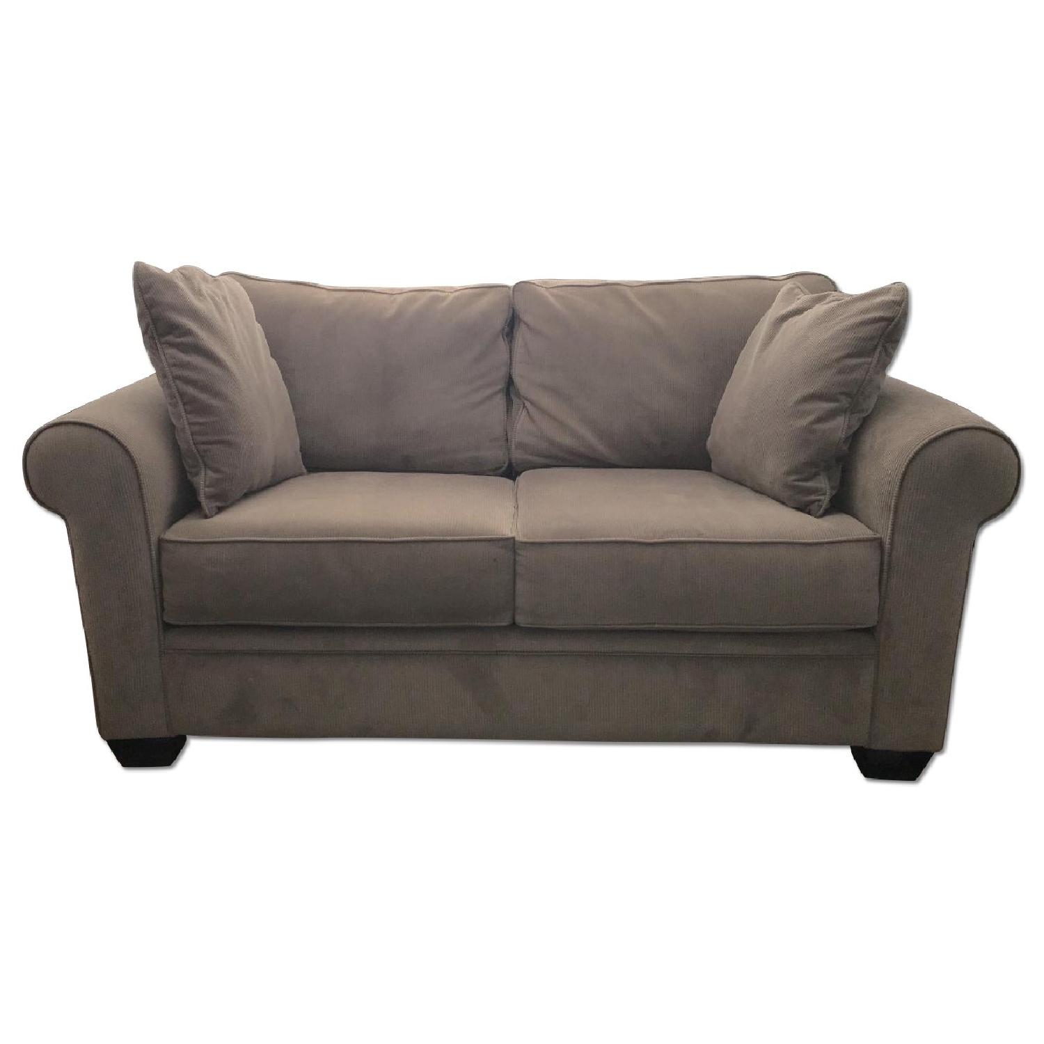 Macy's Remo II Custom Microfiber Fabric Sofa + Loveseat in Gray - image-4