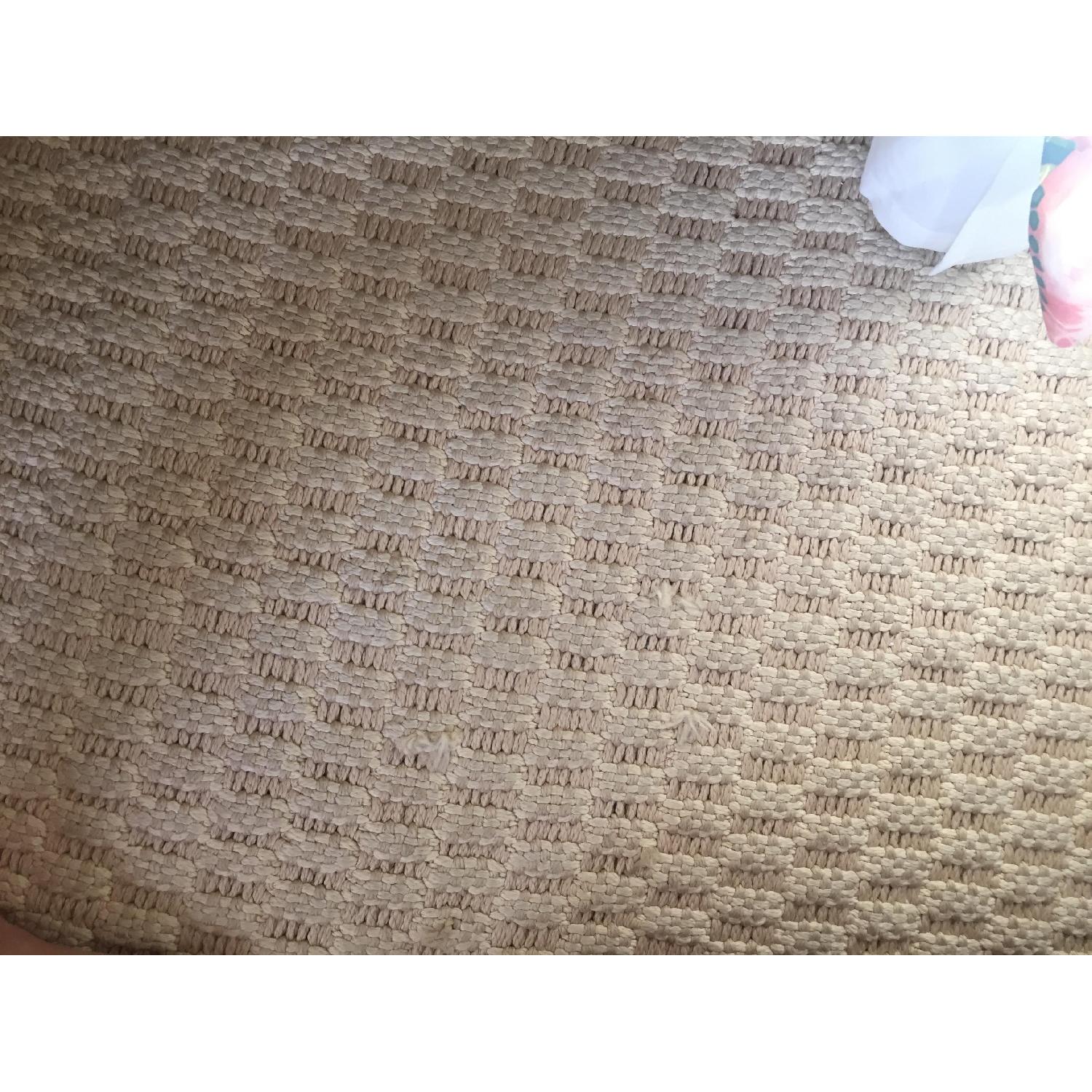 West Elm Rug Cream/Light Yellow Basket Weave Rug - image-2