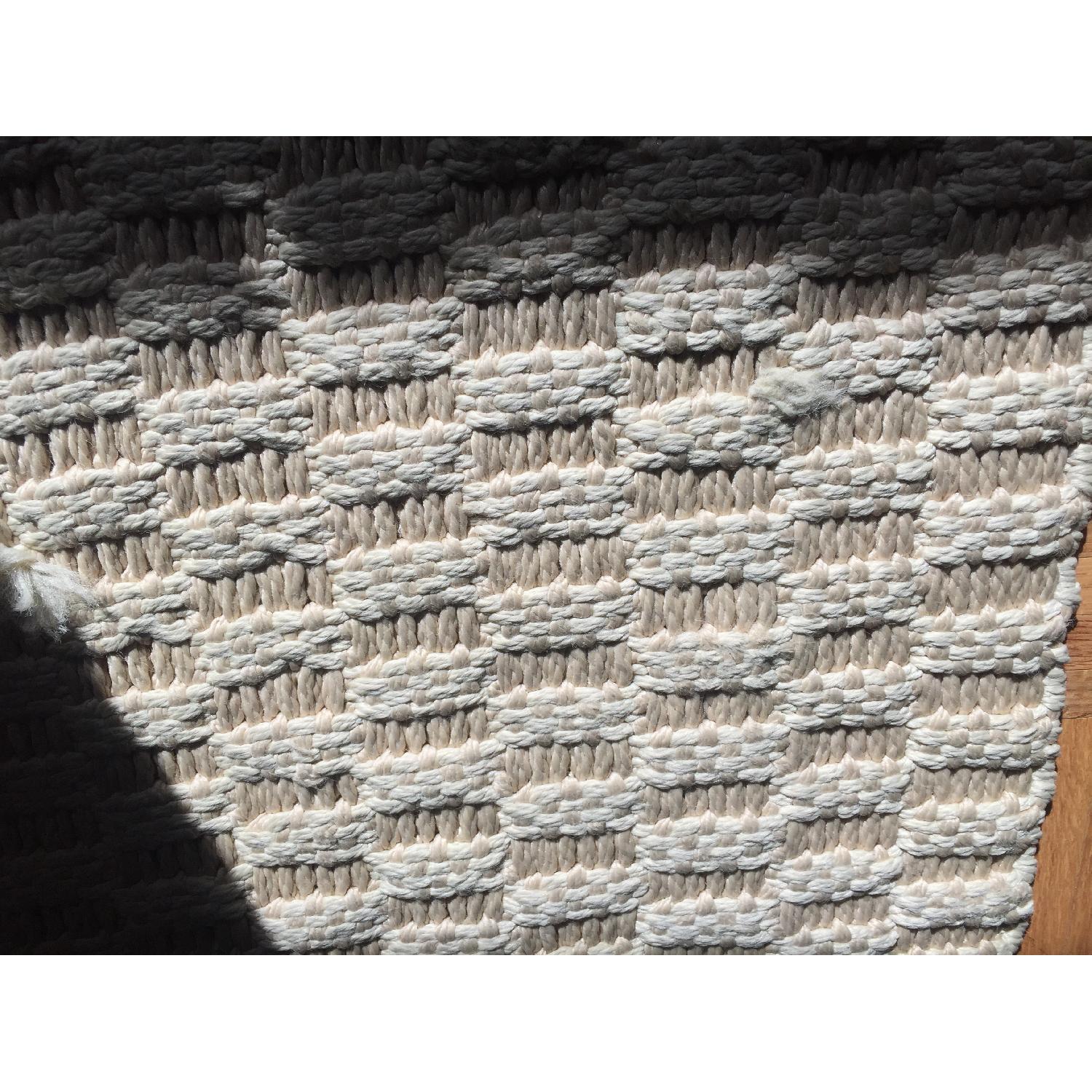 West Elm Rug Cream/Light Yellow Basket Weave Rug - image-4