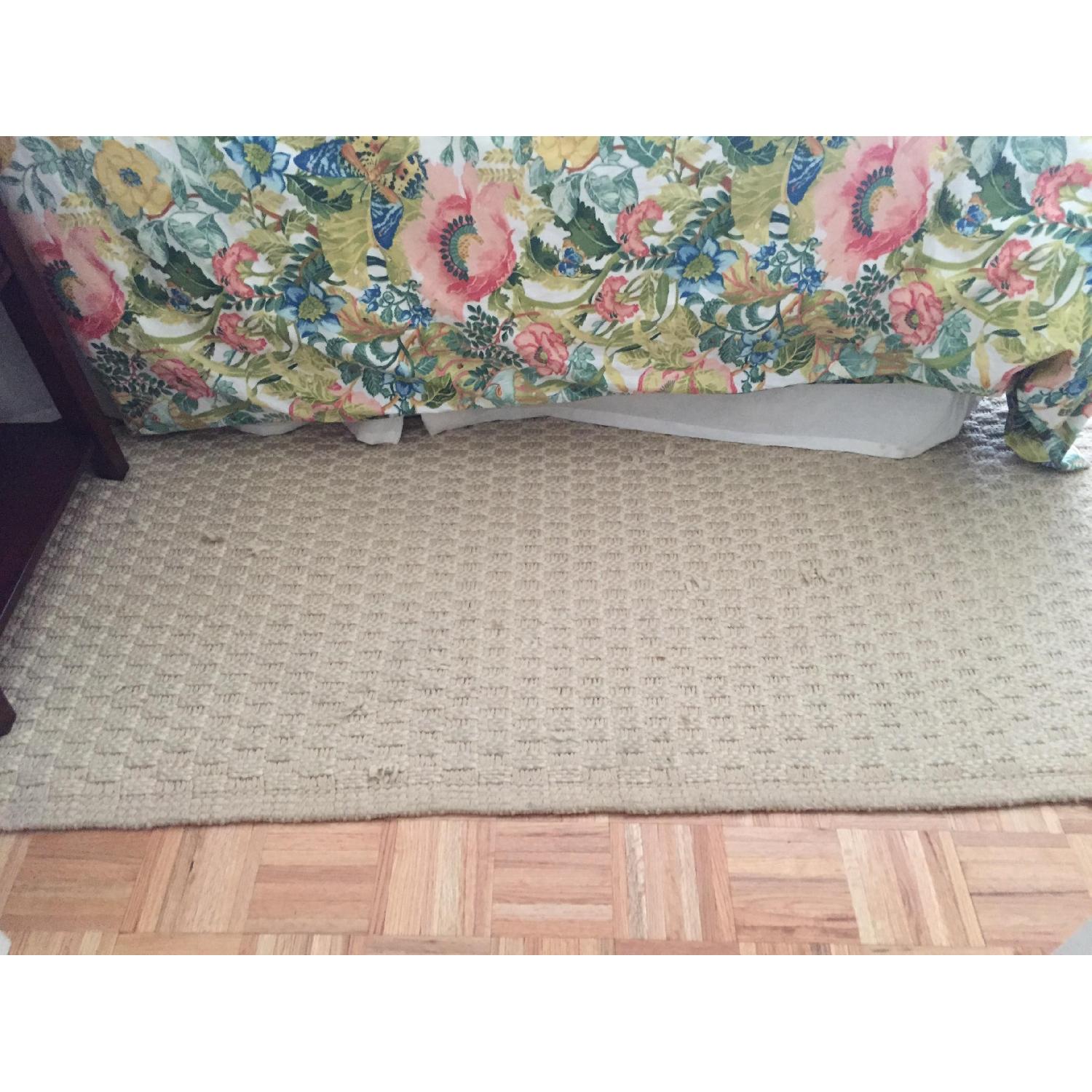 West Elm Rug Cream/Light Yellow Basket Weave Rug - image-5