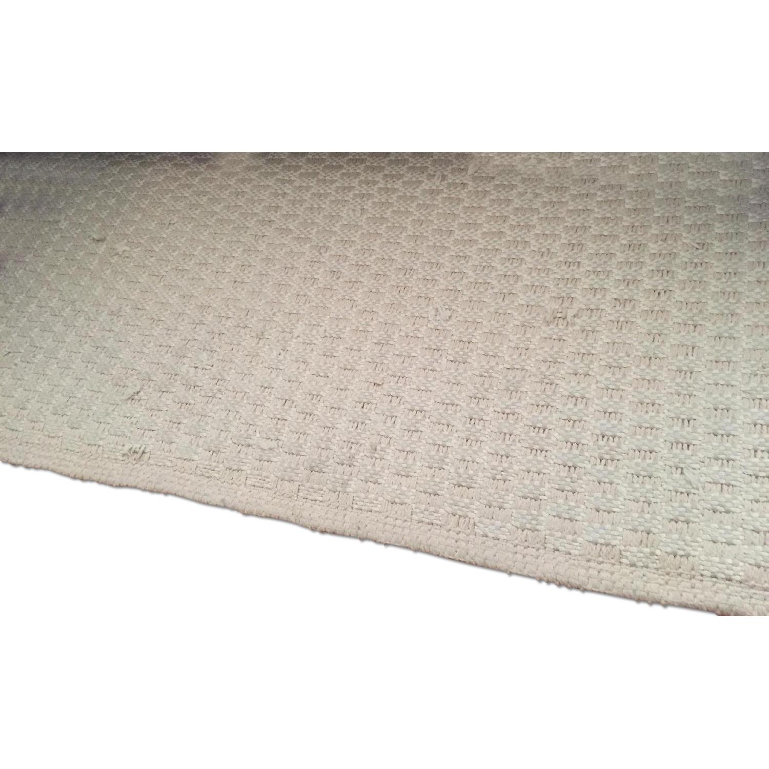 West Elm Rug Cream/Light Yellow Basket Weave Rug - image-0