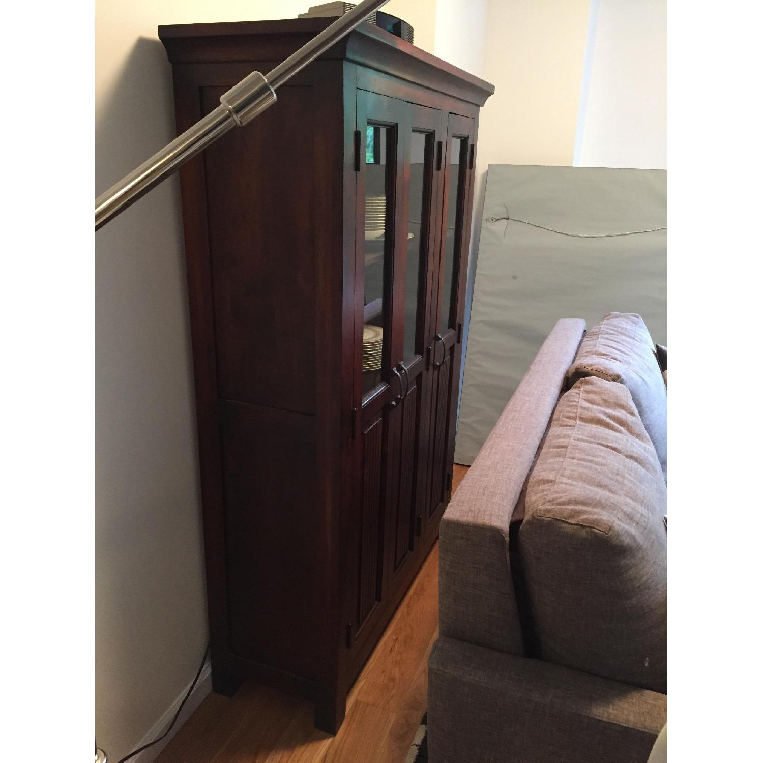 Crate & Barrel Kavari 3-Door Cabinet - image-3