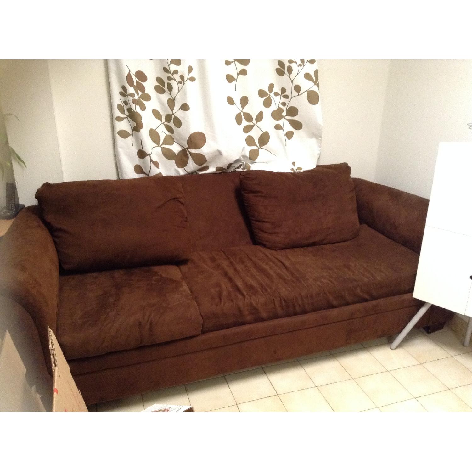 Brown Full Size Sofa Bed - image-1