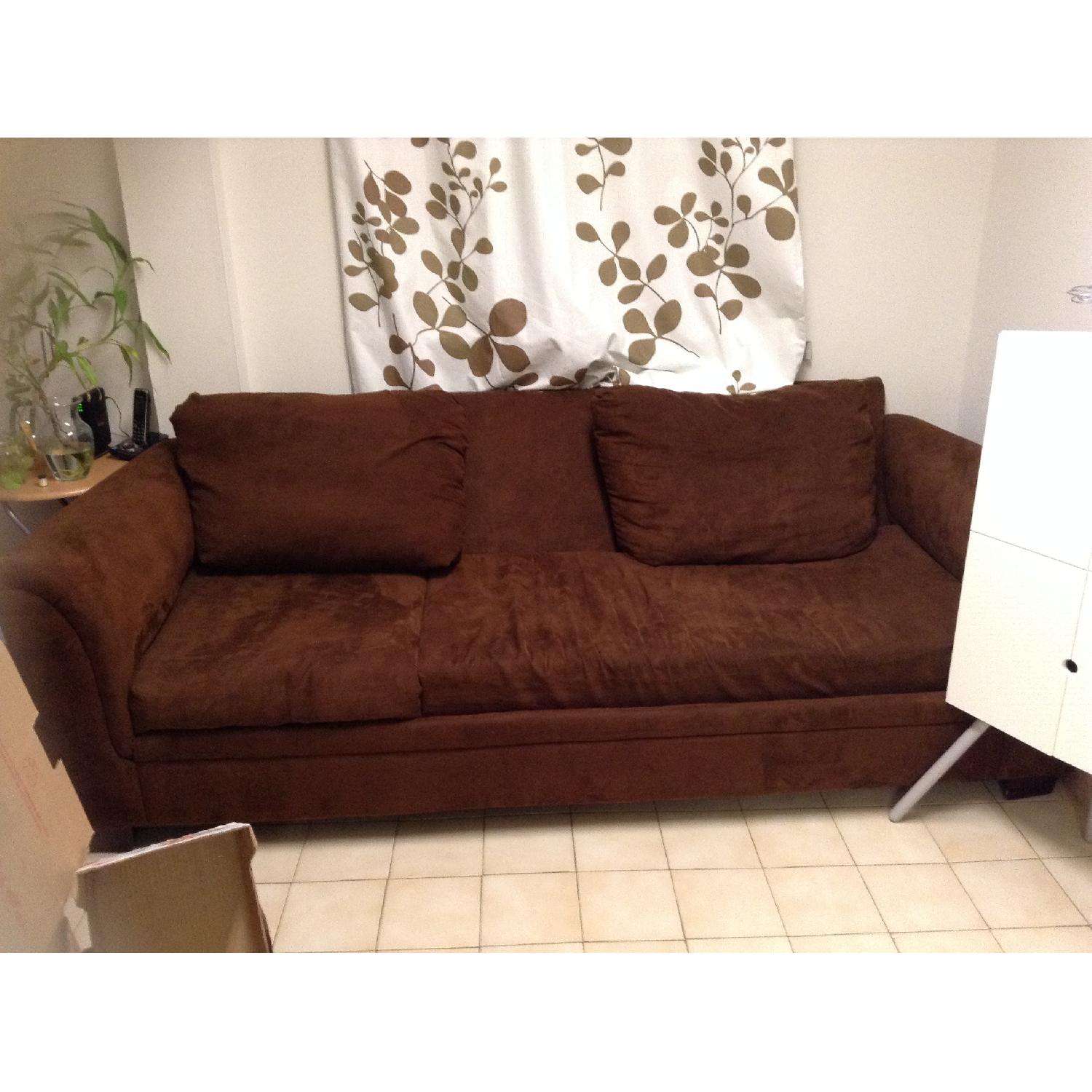 Brown Full Size Sofa Bed - image-2