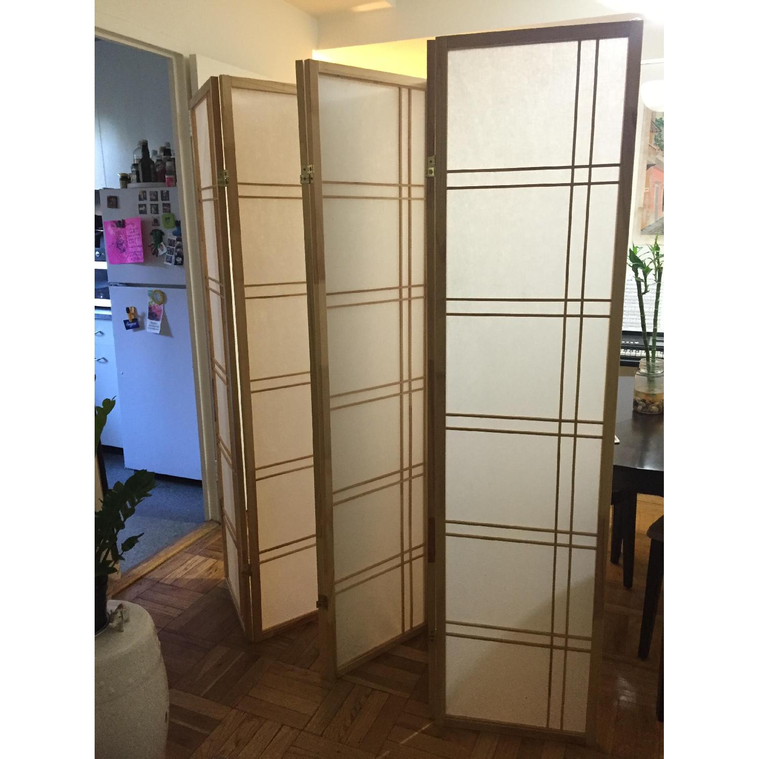 Oriental Furniture Tall Double Cross Double Sided Shoji Screen - image-2