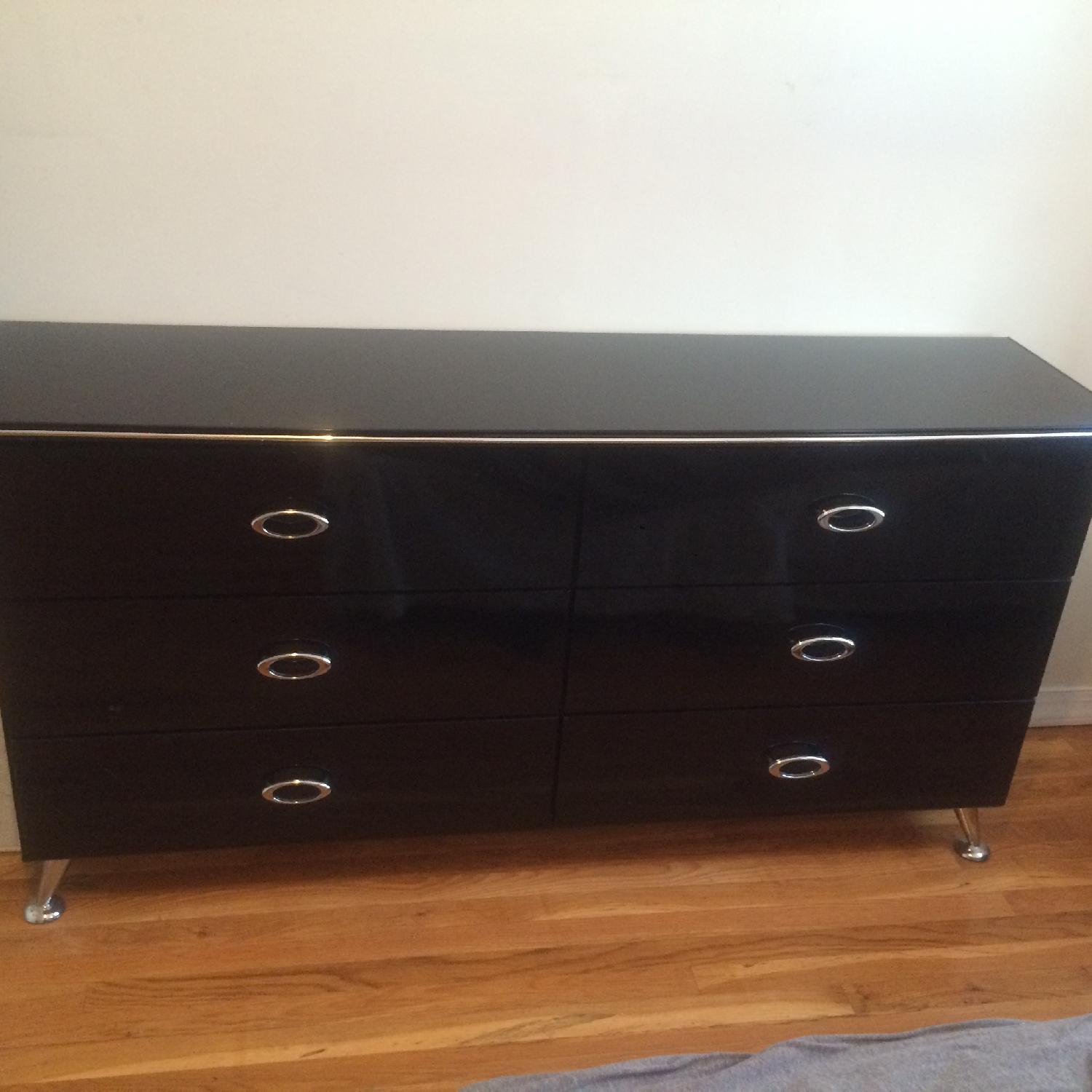 Ashley's Tall Black Lacquer Dresser - image-4