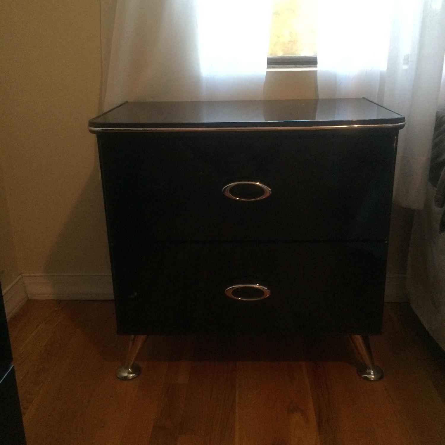 Ashley's Tall Black Lacquer Dresser - image-6