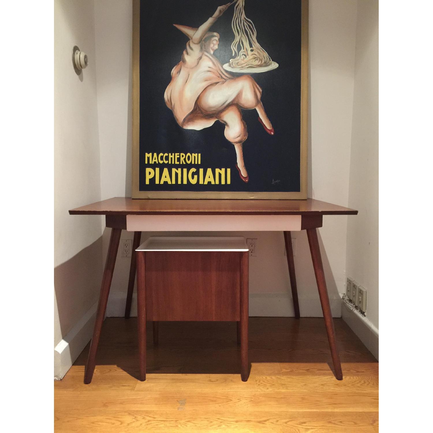 MId-Century Desk + File Cabinet - image-1