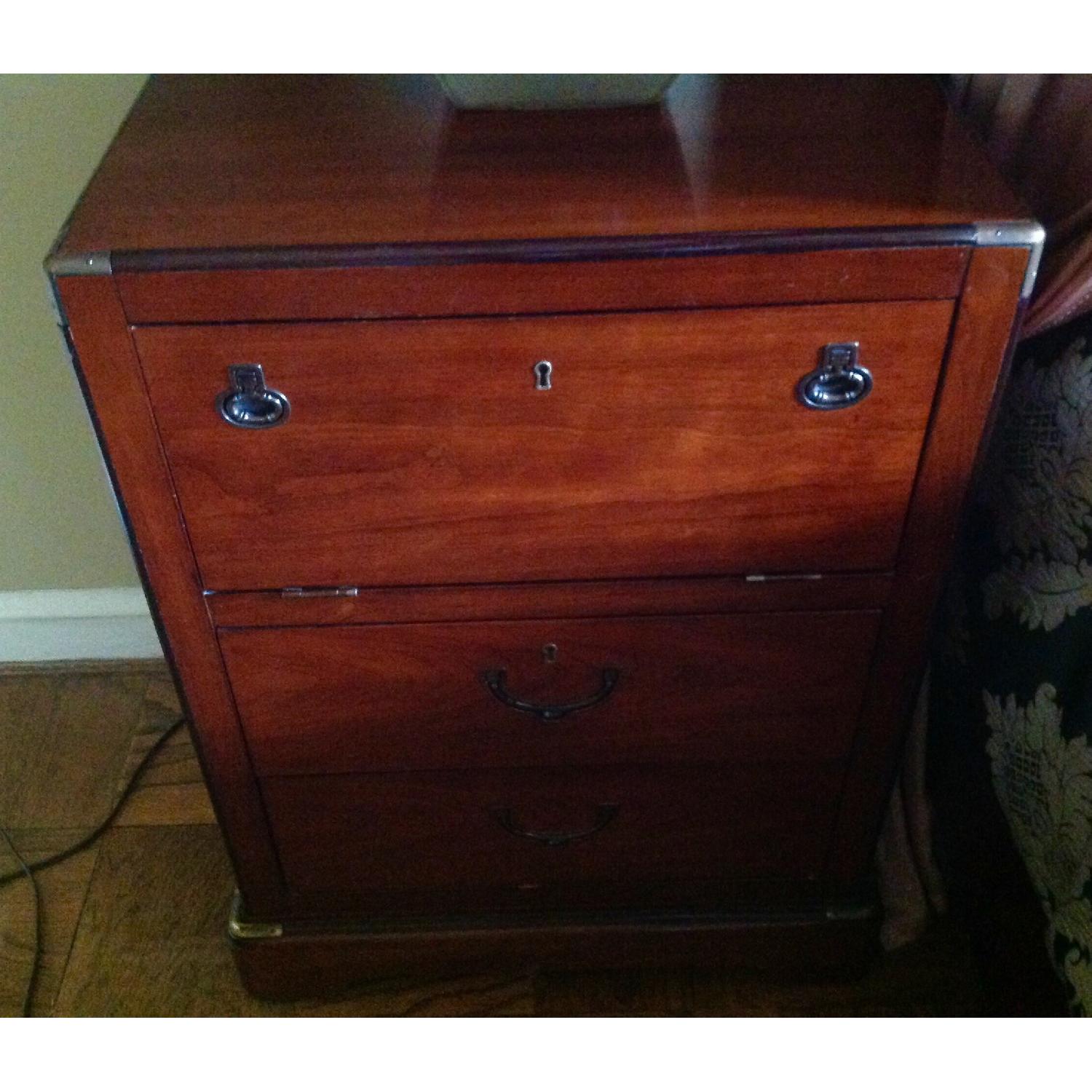 National Mt. Airy Campaign Style Bedroom Set - AptDeco