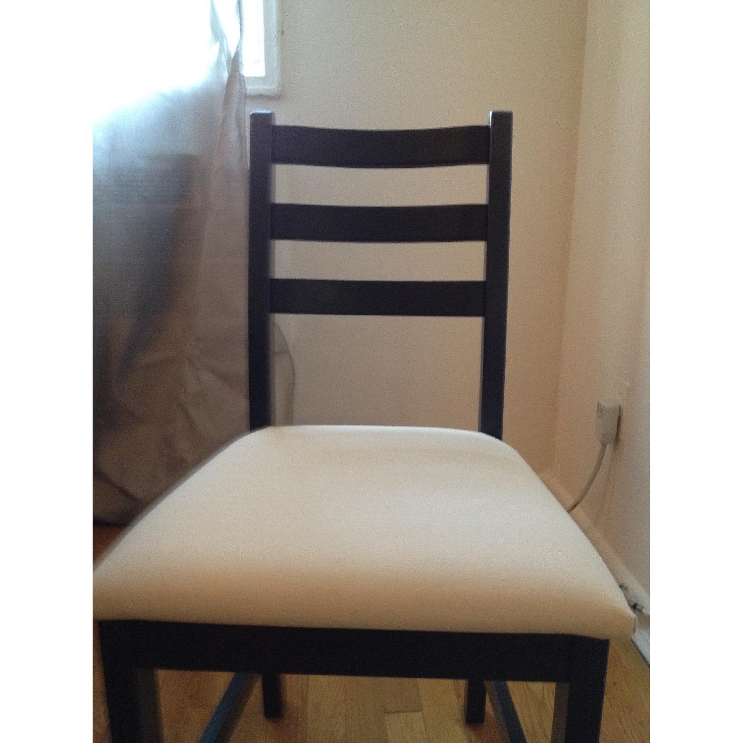 Ikea Lerhamn Table w/ 4 Chairs in Black-Brown/Vittaryd Beige - image-7