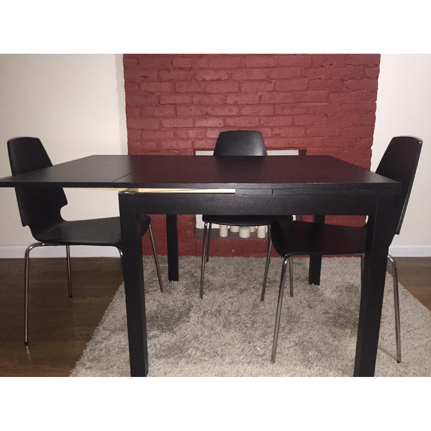 Ikea Bjursta Extendable Dining Table w/ 4 Vilmar Chairs - image-2