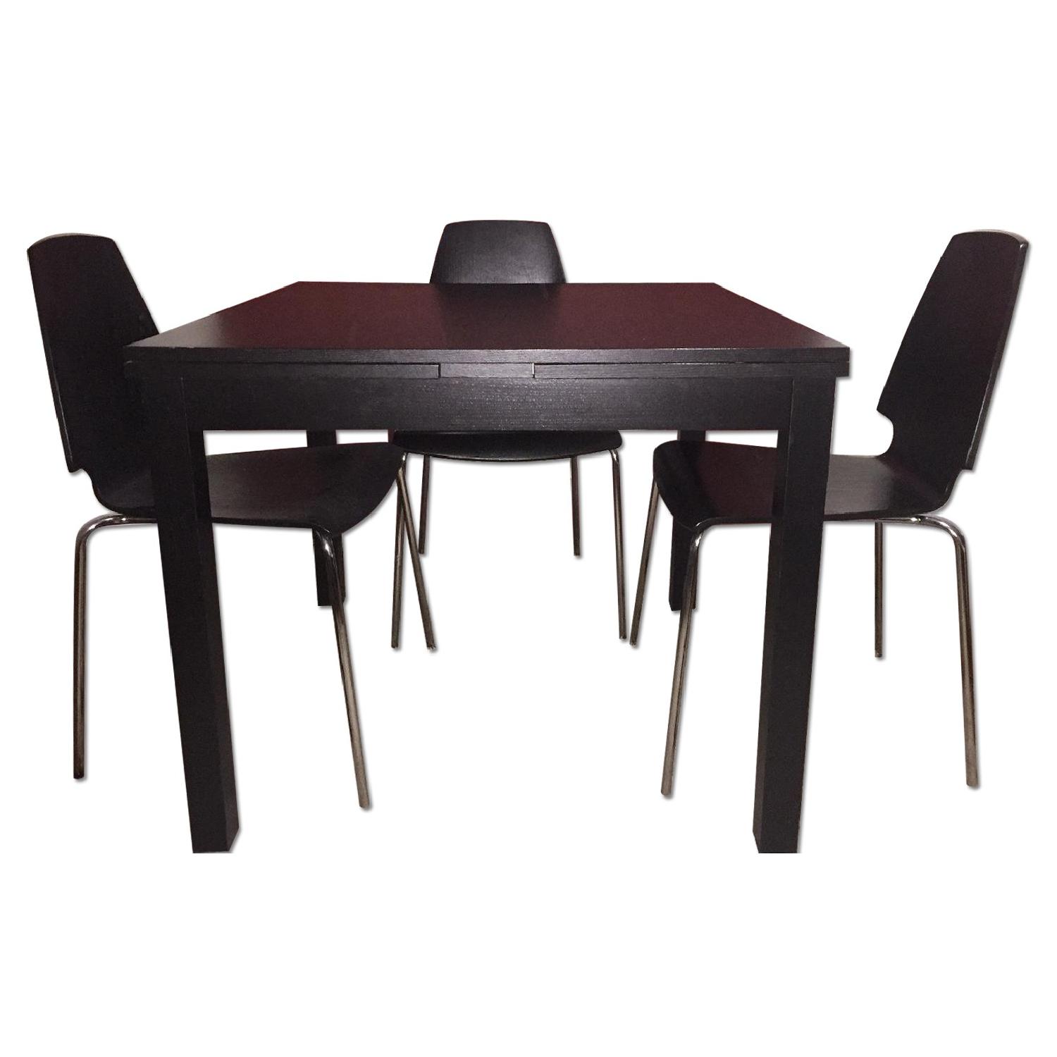 Ikea Bjursta Extendable Dining Table w/ 4 Vilmar Chairs - image-0