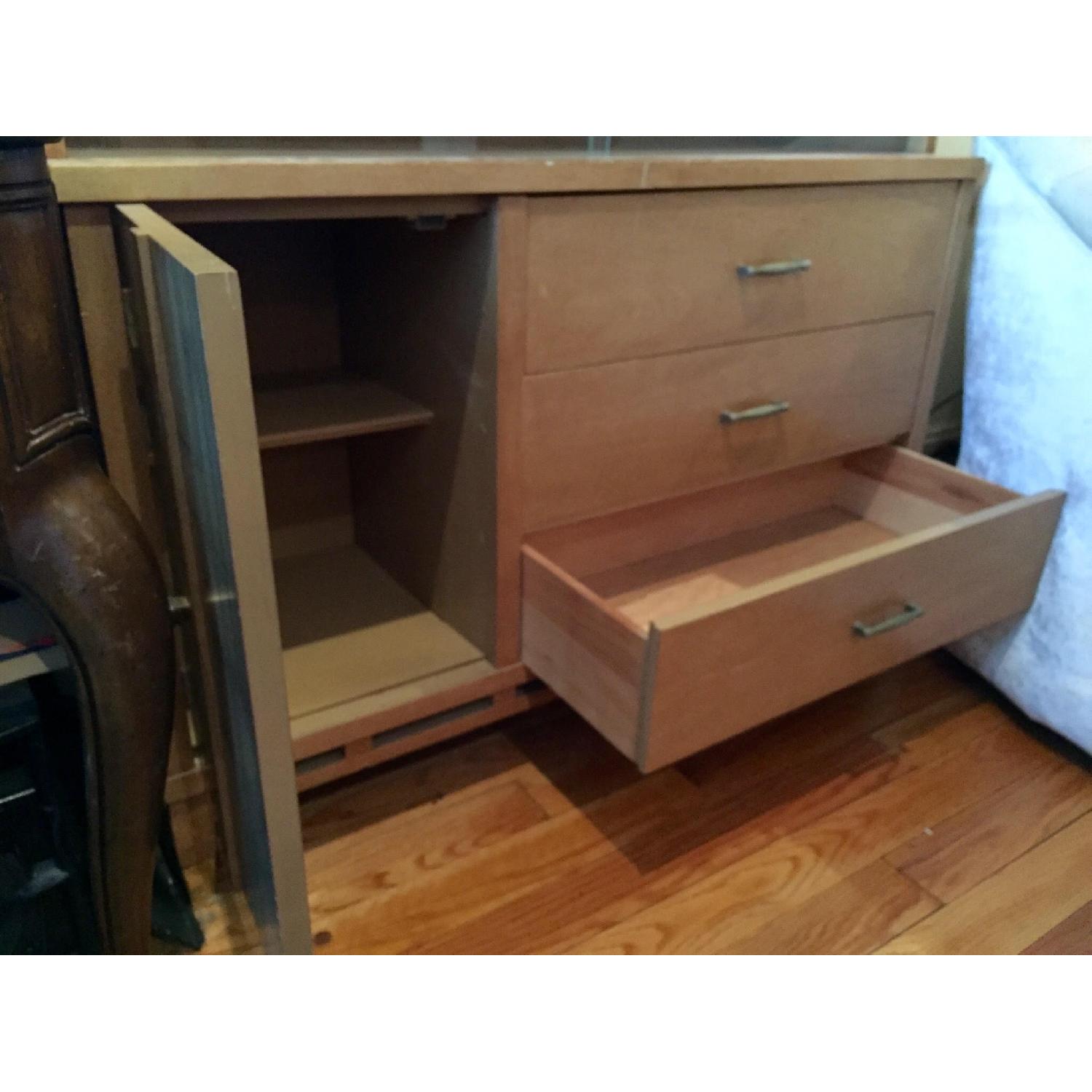 Vintage Mid Century Style Display Case w/ Cabinet & Drawers - image-2