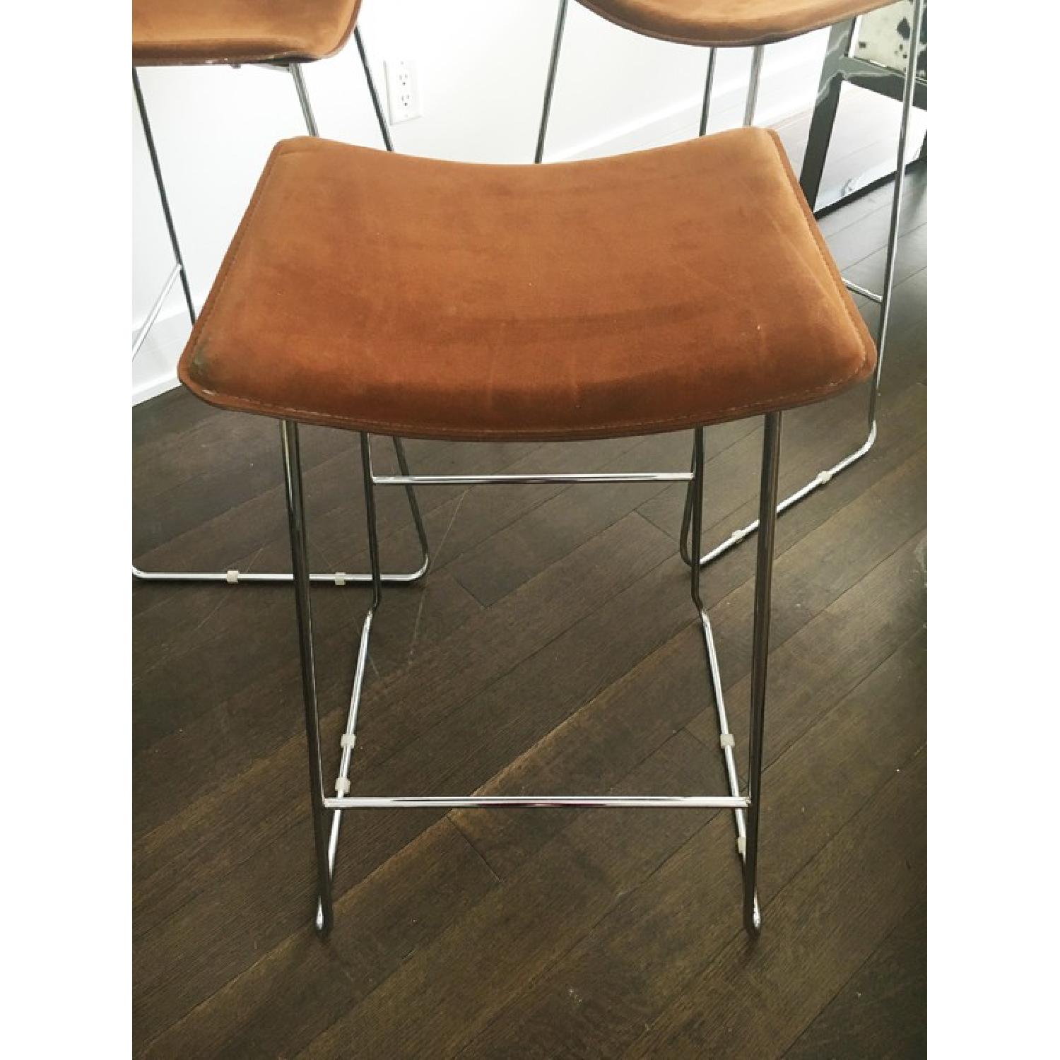 CB2 Suede Barstools - image-3
