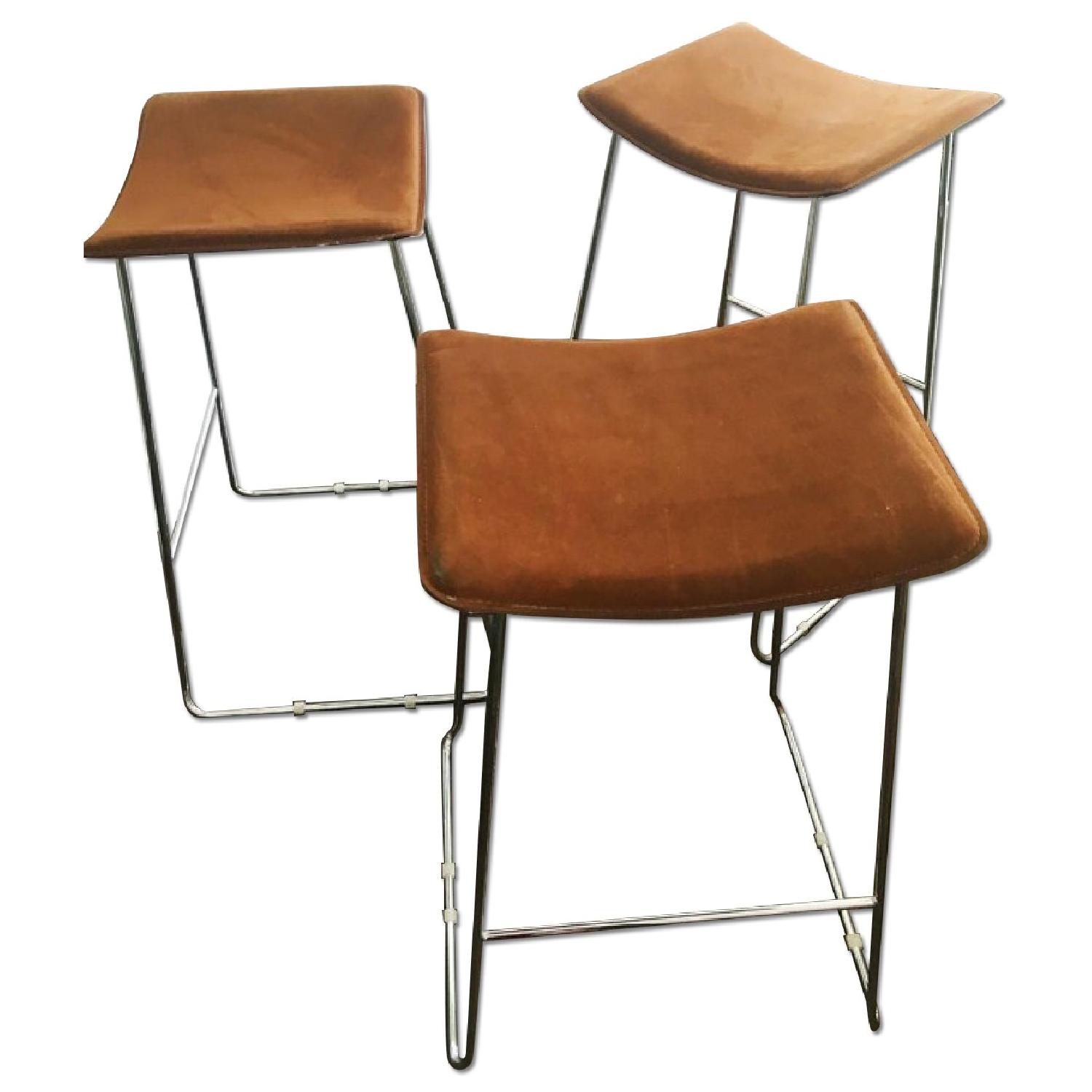 CB2 Suede Barstools - image-0