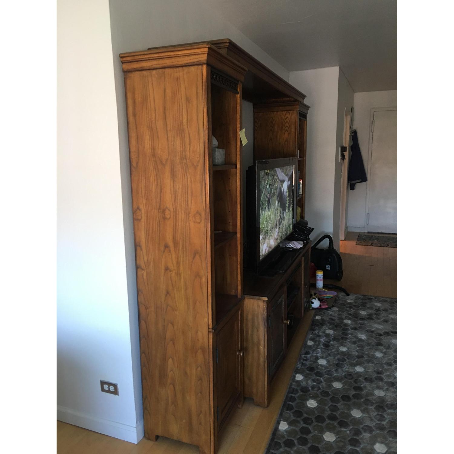 Raymour & Flanigan Wood Entertainment Center - image-2