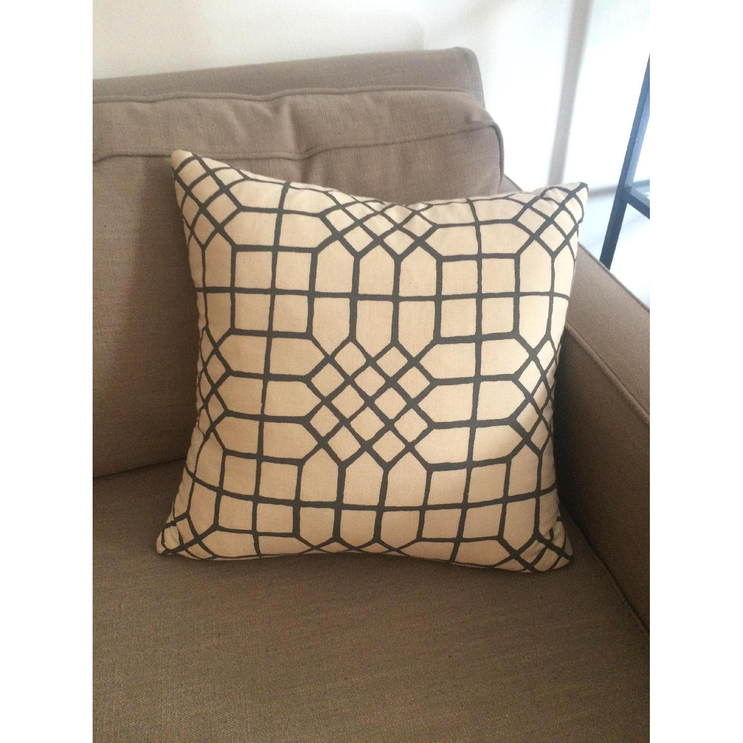 Schoolhouse Electric Bevelled Grid Throw Pillow - image-1