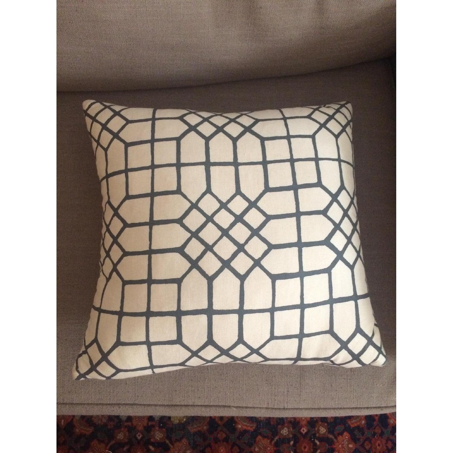 Schoolhouse Electric Bevelled Grid Throw Pillow - image-4
