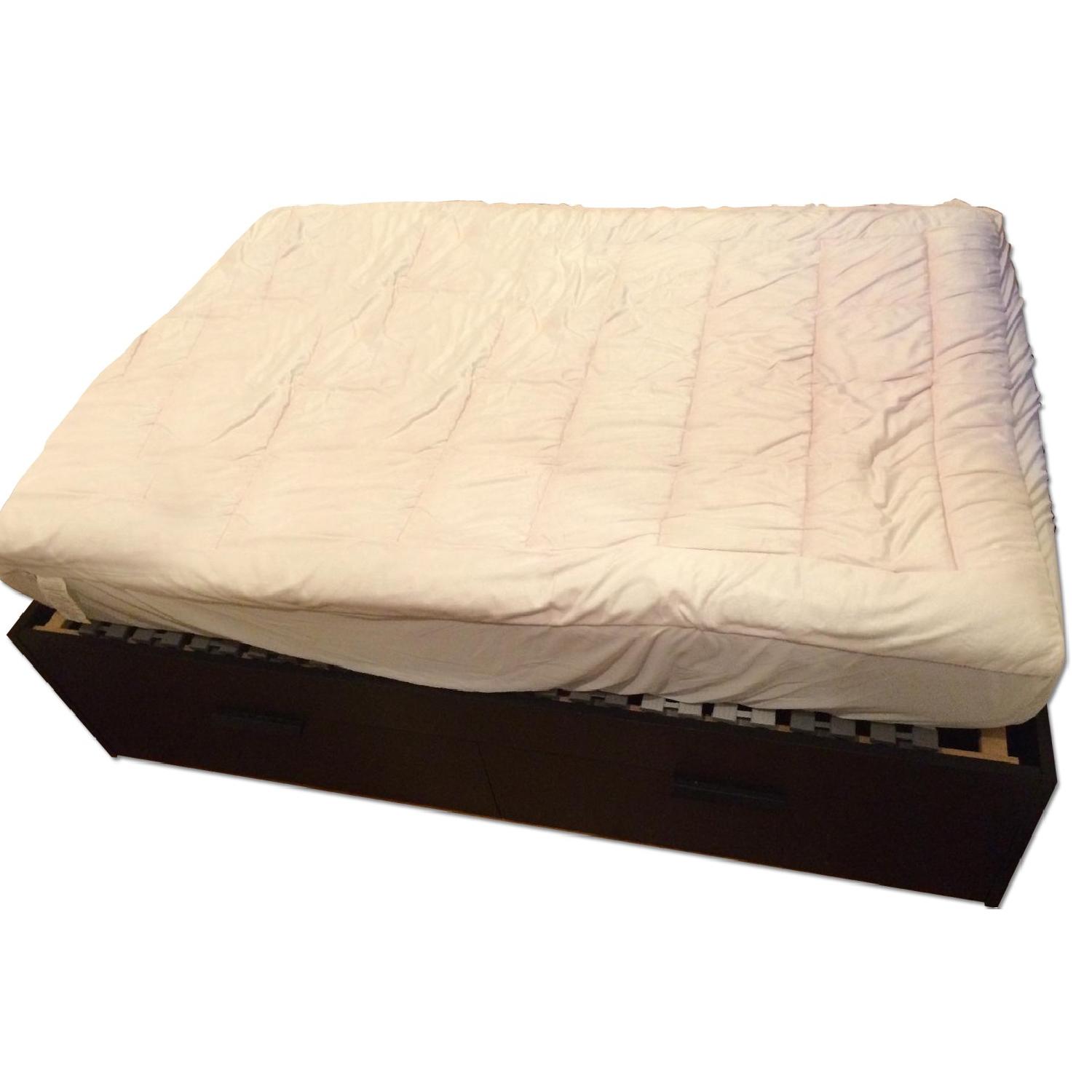 Ikea Brimnes Full Size Bed w/ Storage & Slatted Bed Base/Midbeam AptDeco