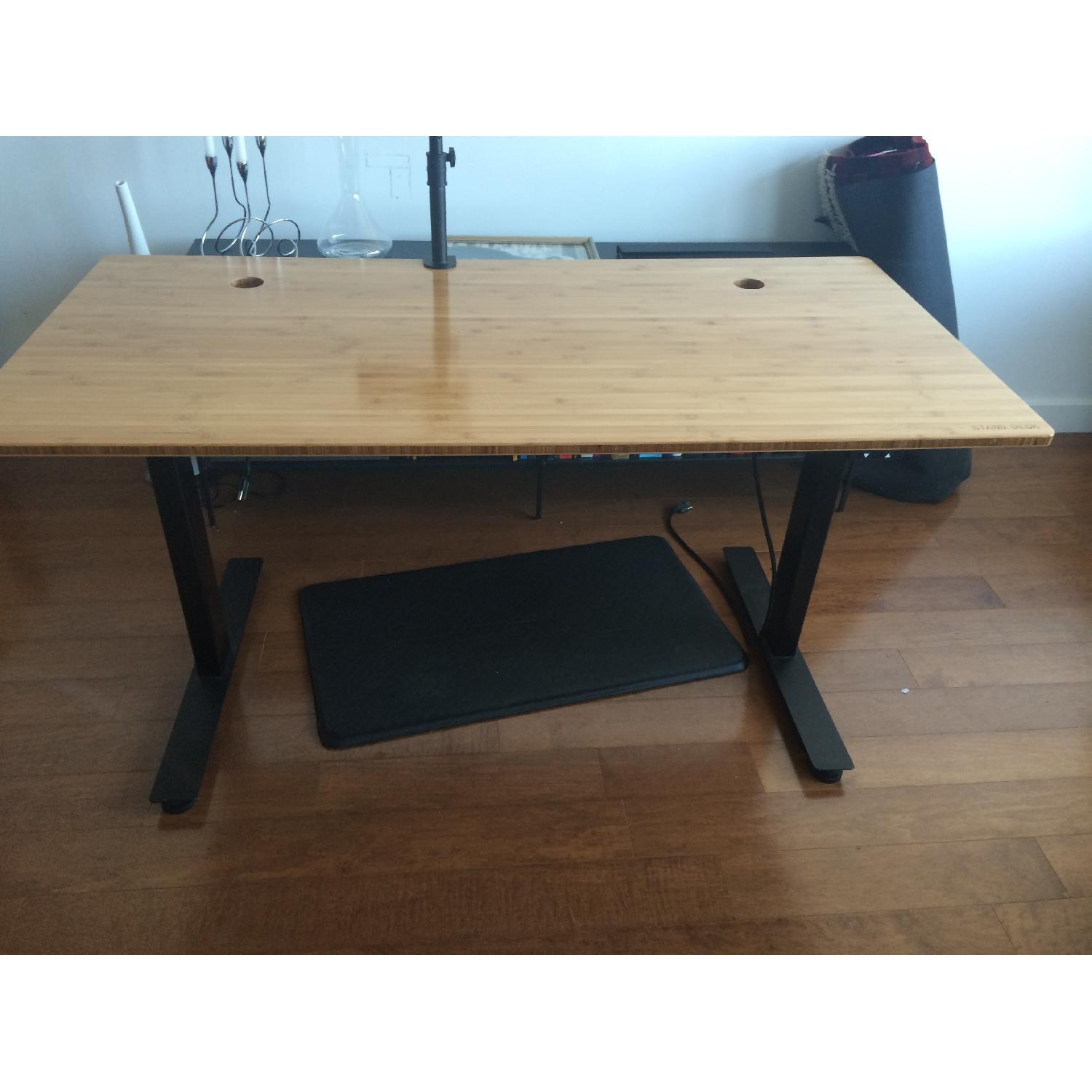 Bamboo, Motorized Frame Standing Desk - image-1