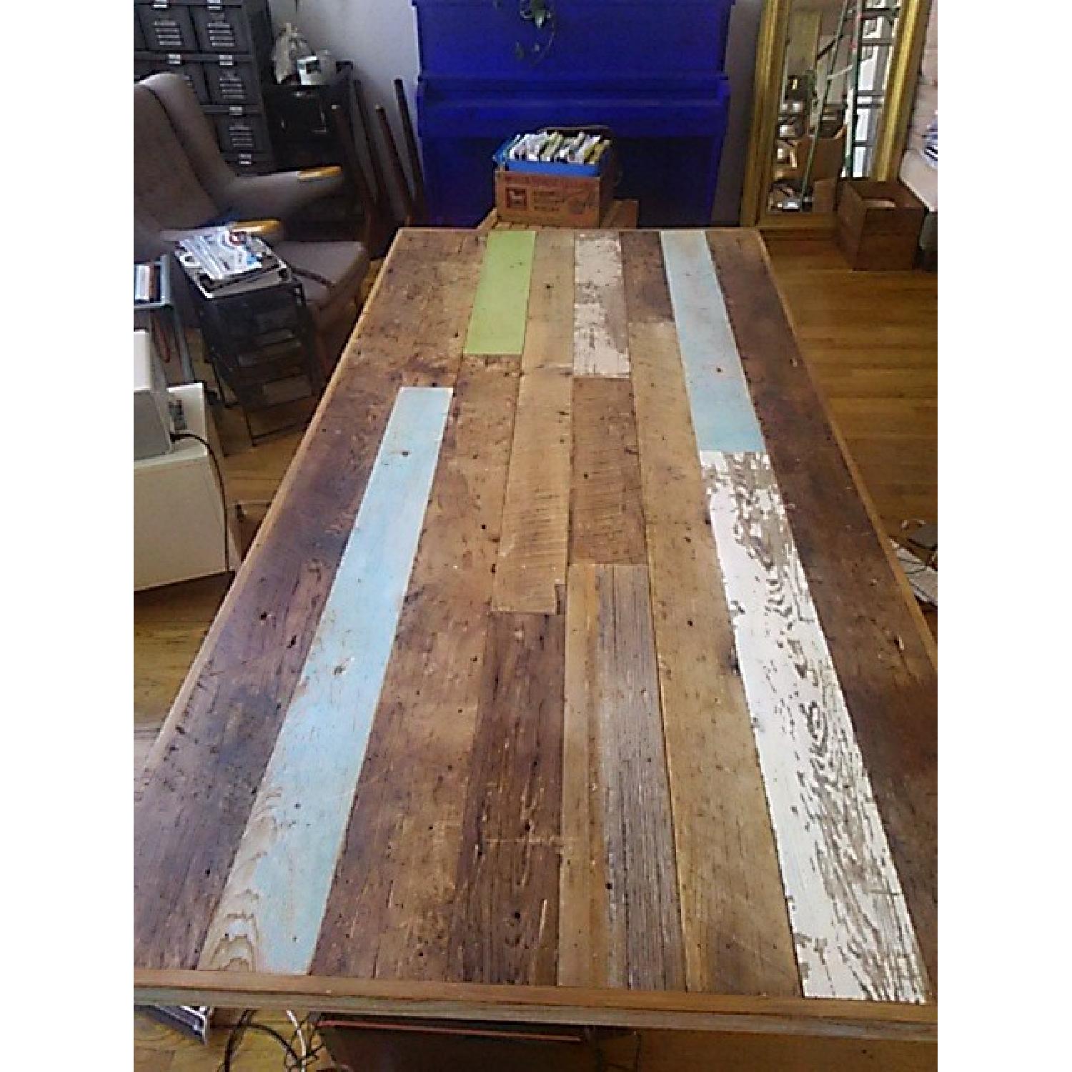Modern Reclaimed Wood Conference Table w/ A Frame Legs - image-2