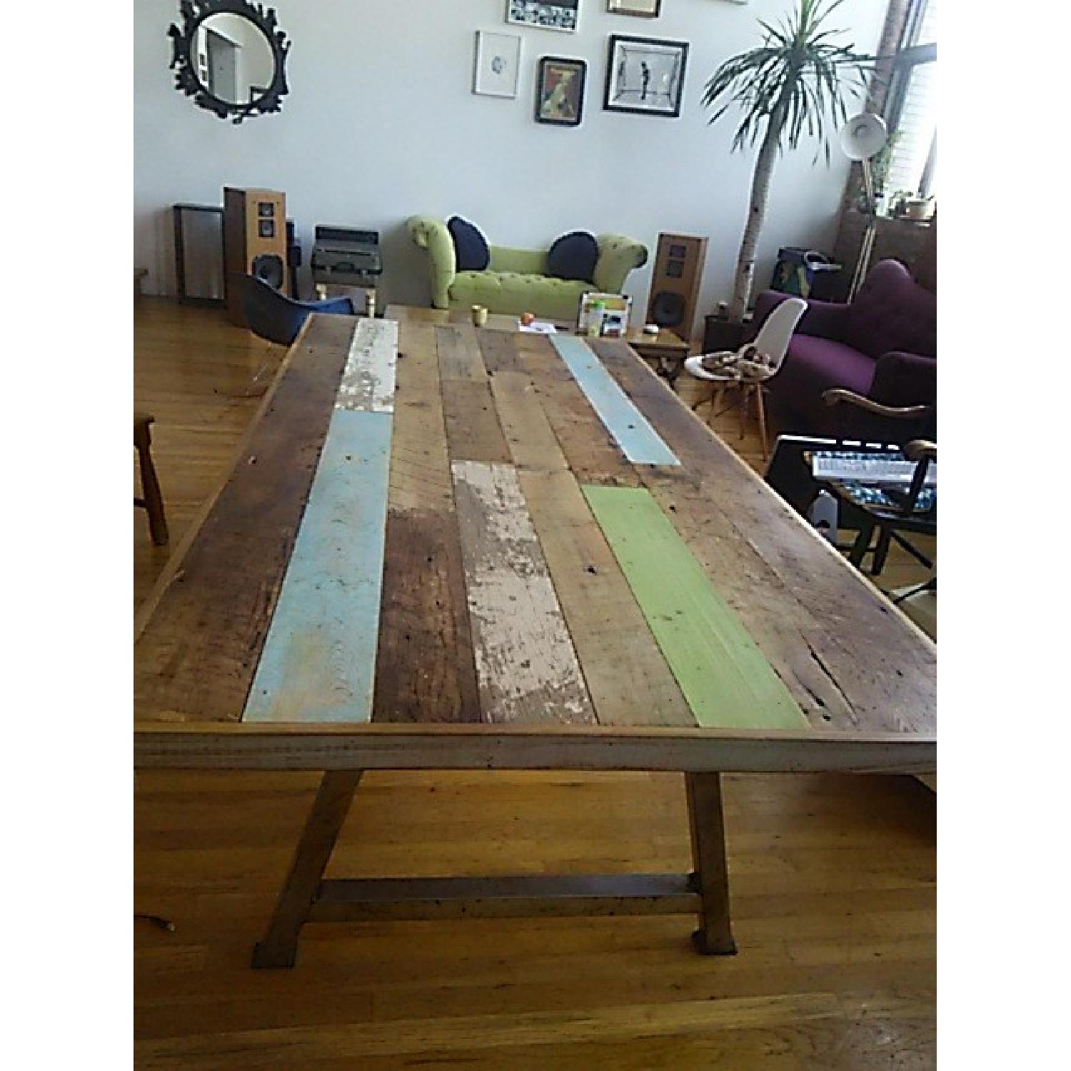 Modern Reclaimed Wood Conference Table w/ A Frame Legs - image-3