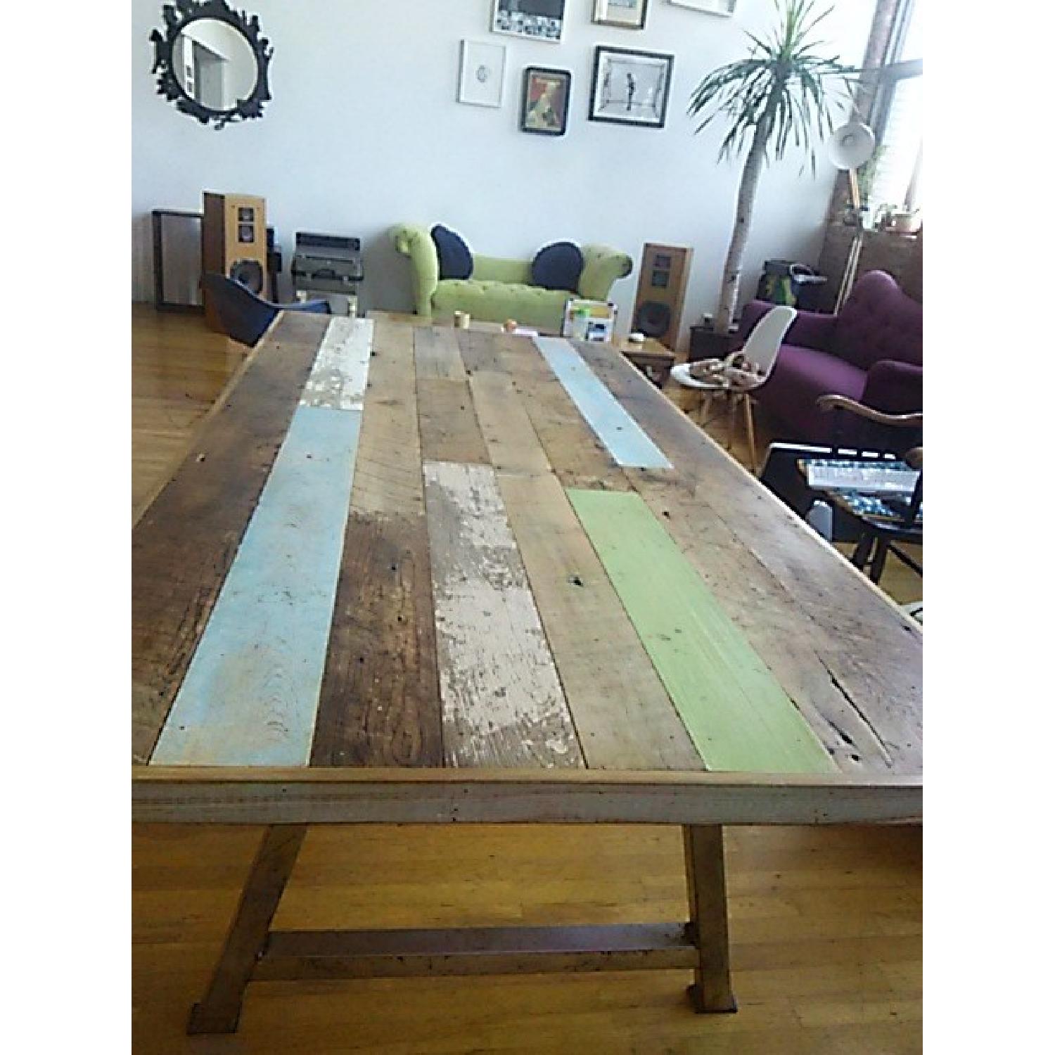 Modern Reclaimed Wood Conference Table w/ A Frame Legs - image-4