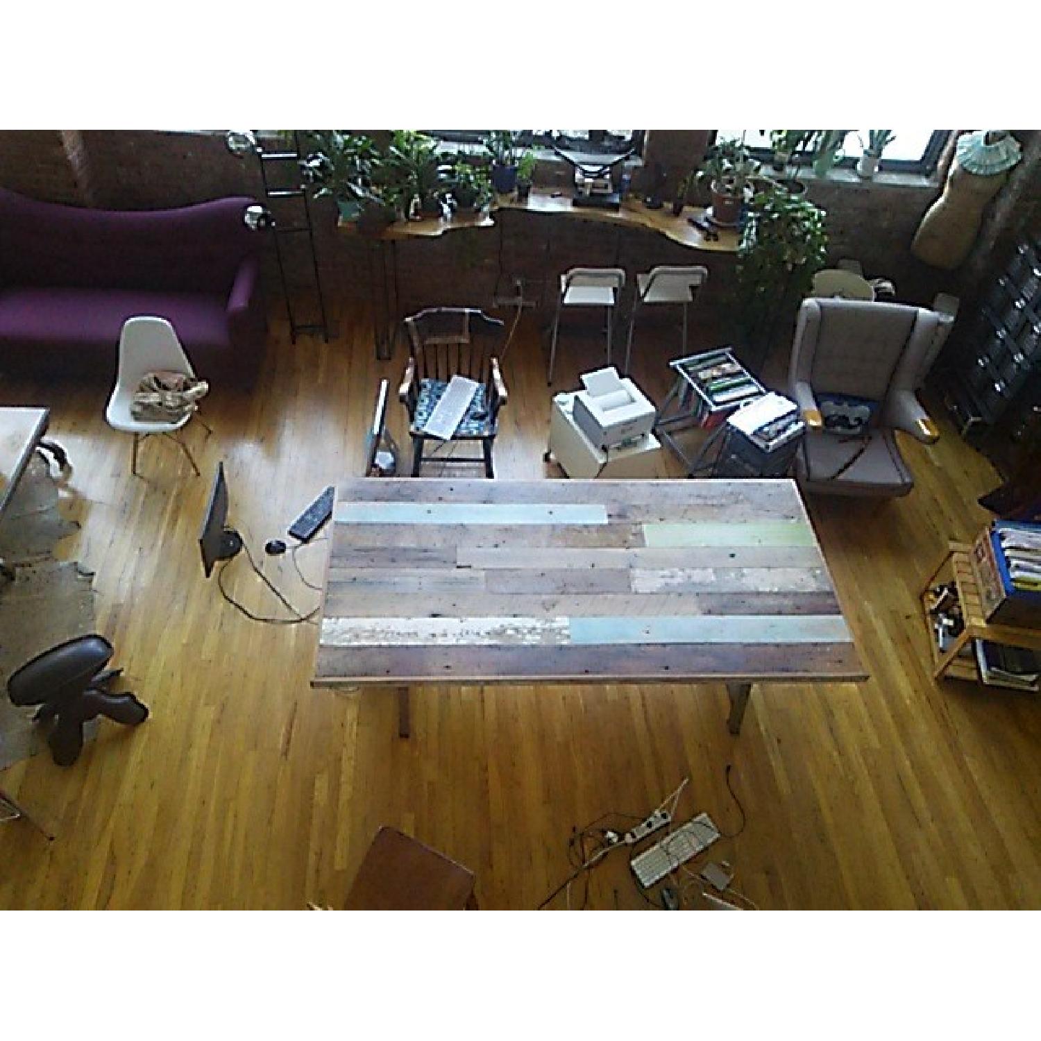 Modern Reclaimed Wood Conference Table w/ A Frame Legs - image-5