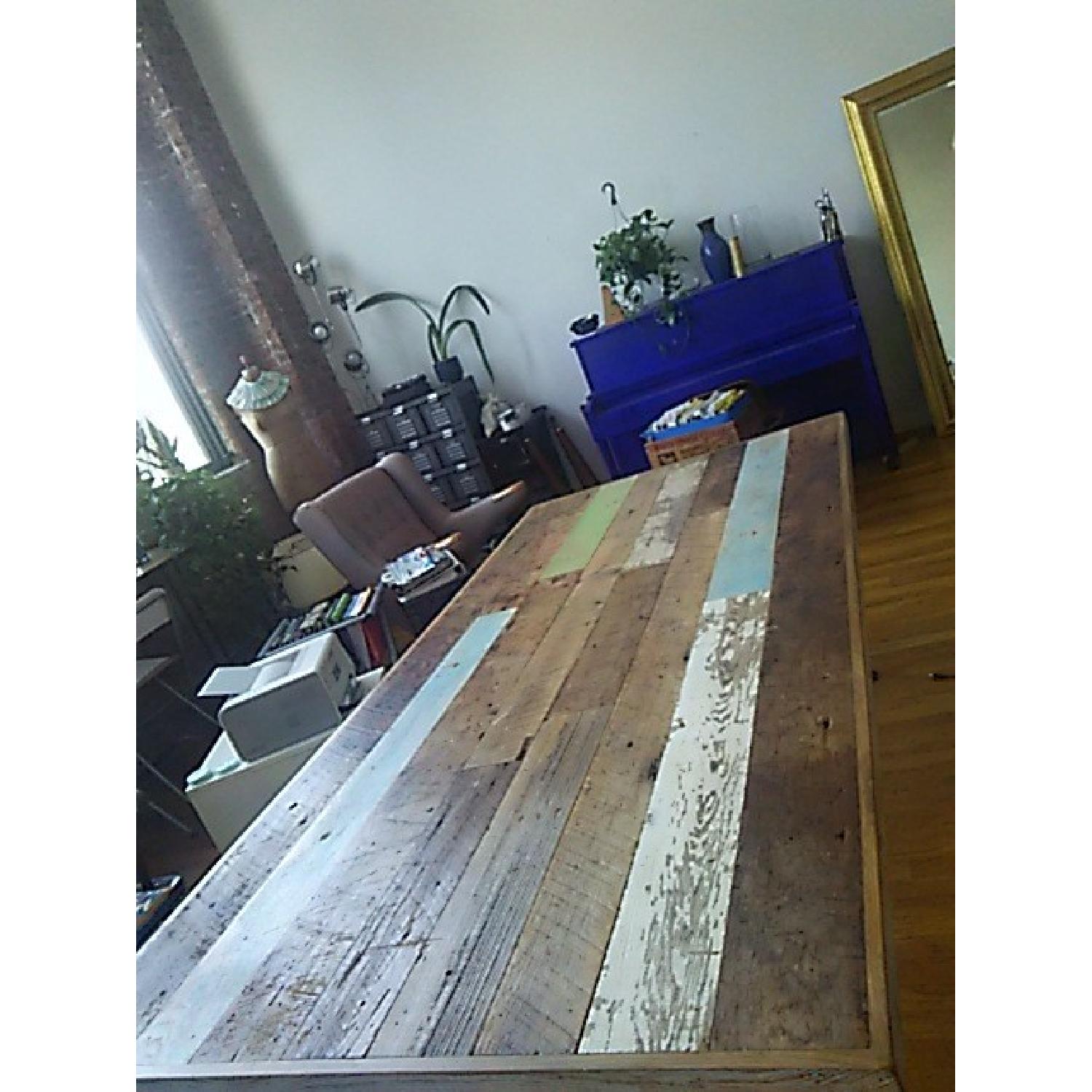 Modern Reclaimed Wood Conference Table w/ A Frame Legs - image-7