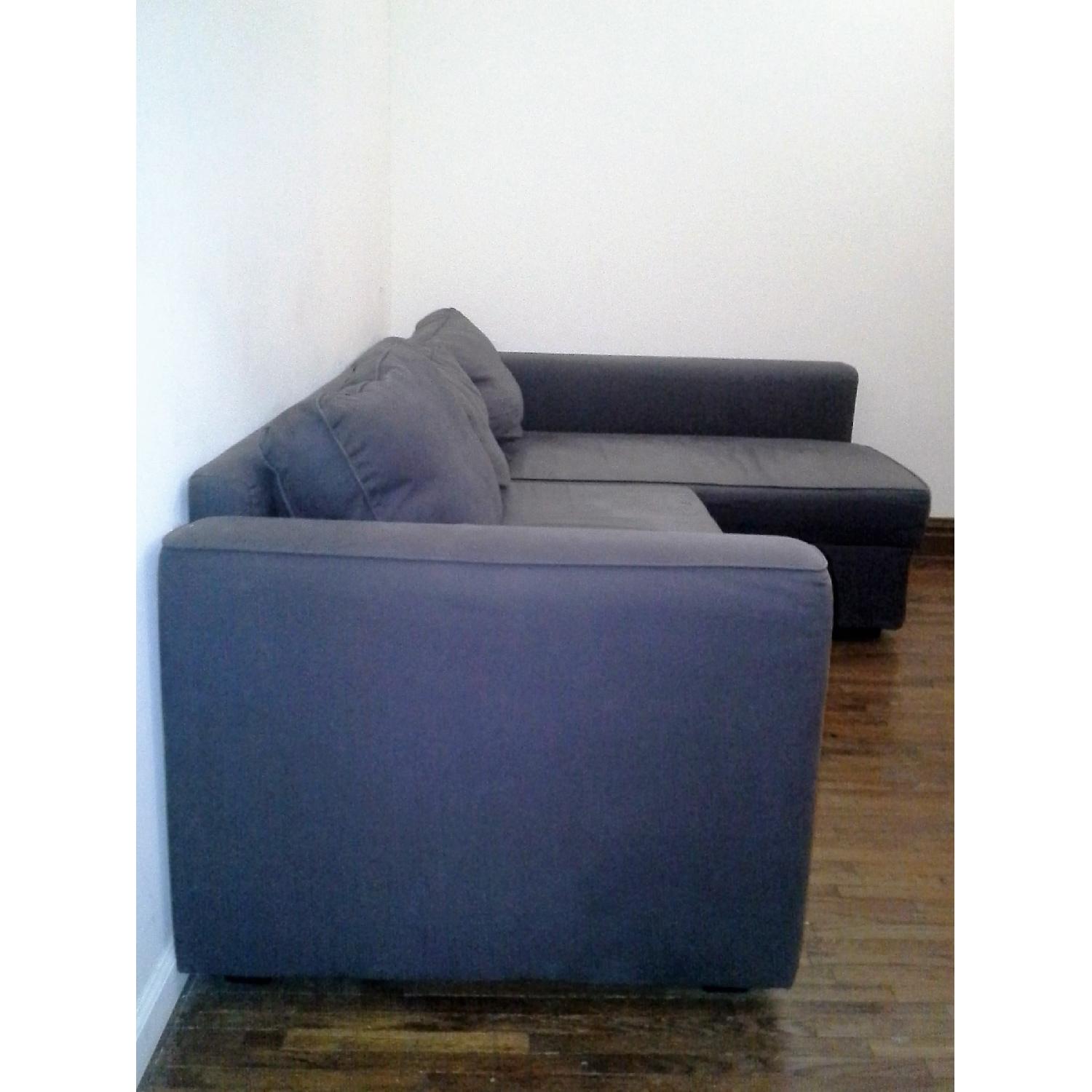 Ikea Manstad Sectional Sofa Bed w/ Storage in Dark Grey - image-3