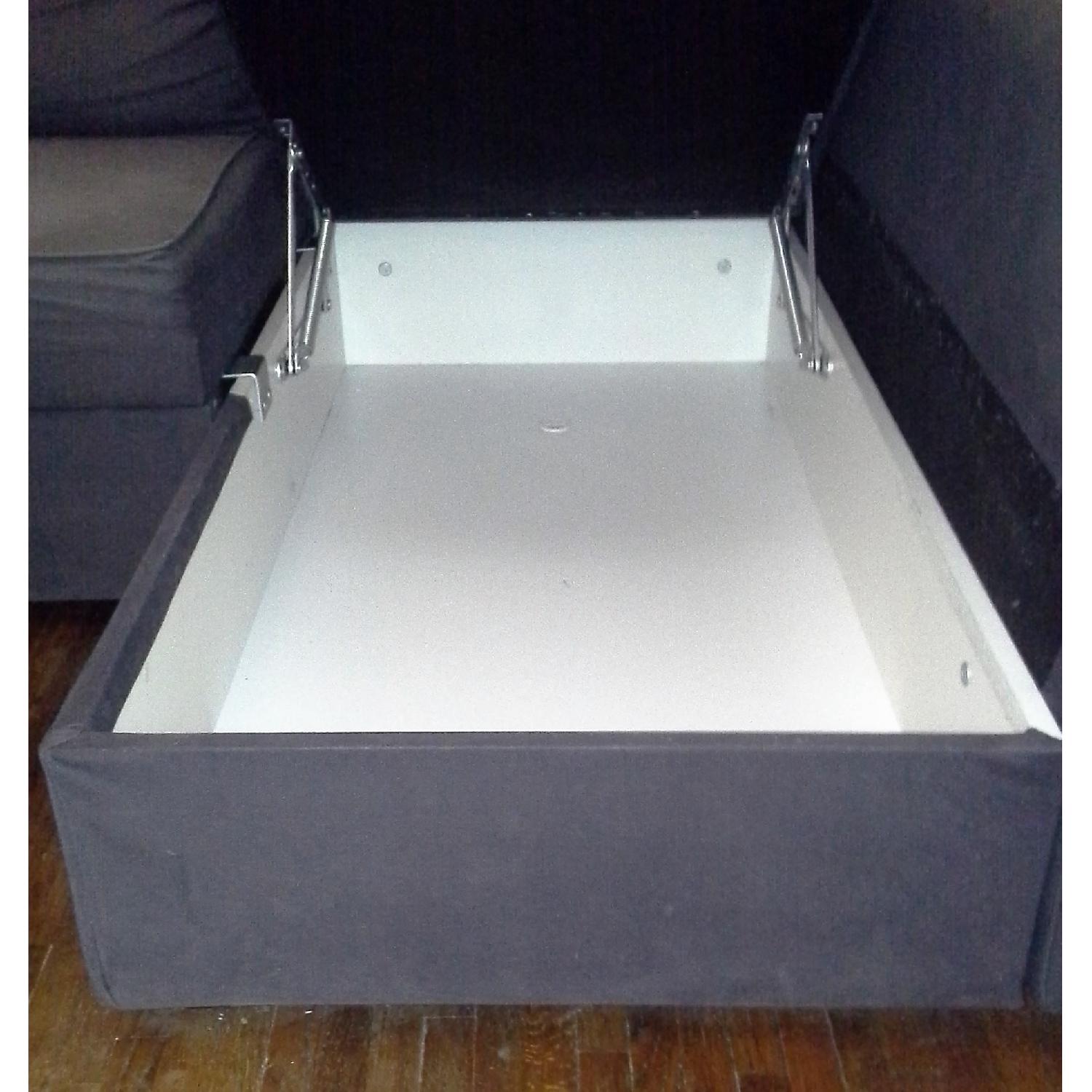 Ikea Manstad Sectional Sofa Bed w/ Storage in Dark Grey - image-8