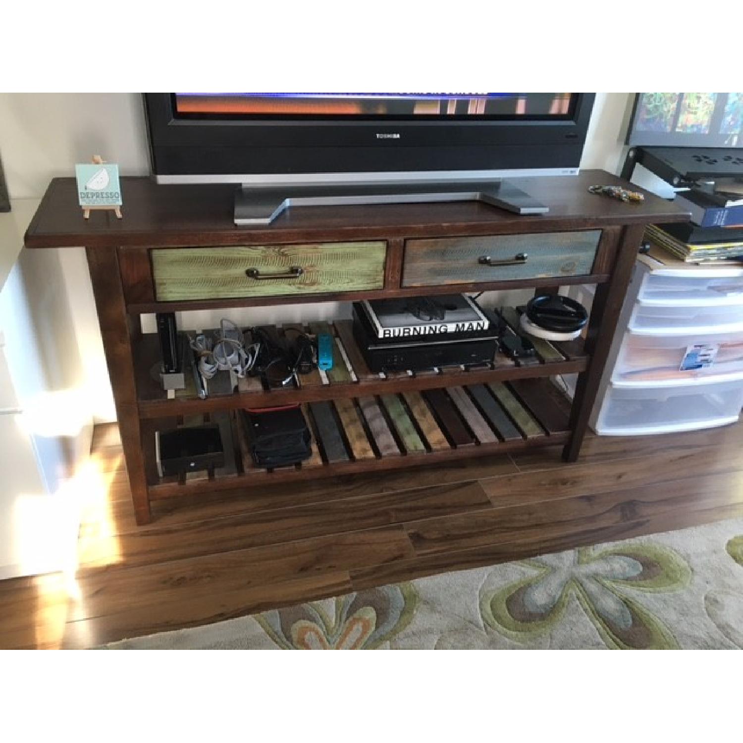 Ashley's Mestler Sofa/Console Table AptDeco