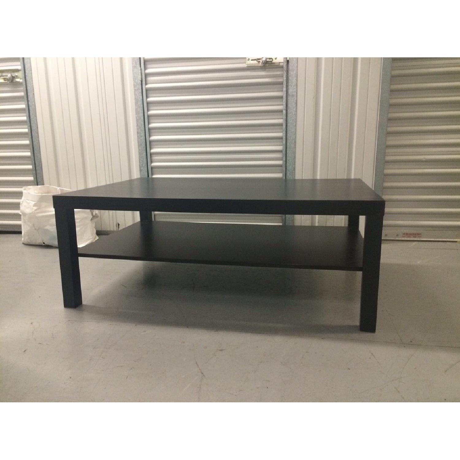 Ikea Dark Brown Coffee Table w/ Shelf AptDeco