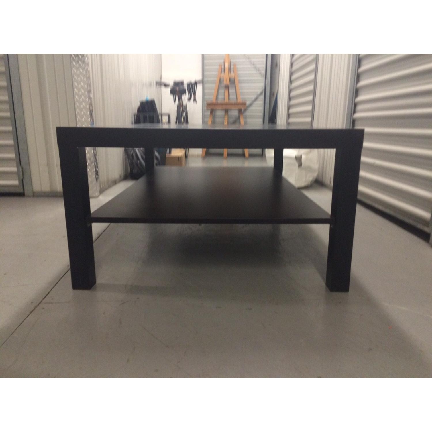Ikea Dark Brown Coffee Table w/ Shelf AptDeco