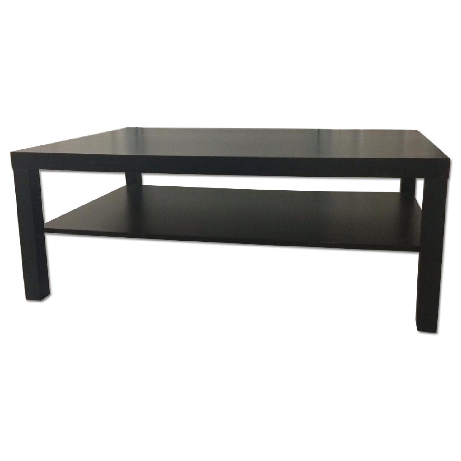 Ikea Dark Brown Coffee Table w/ Shelf AptDeco