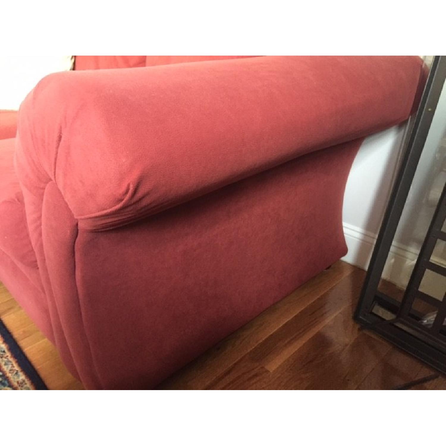 Klaussner Red Loveseat - image-3