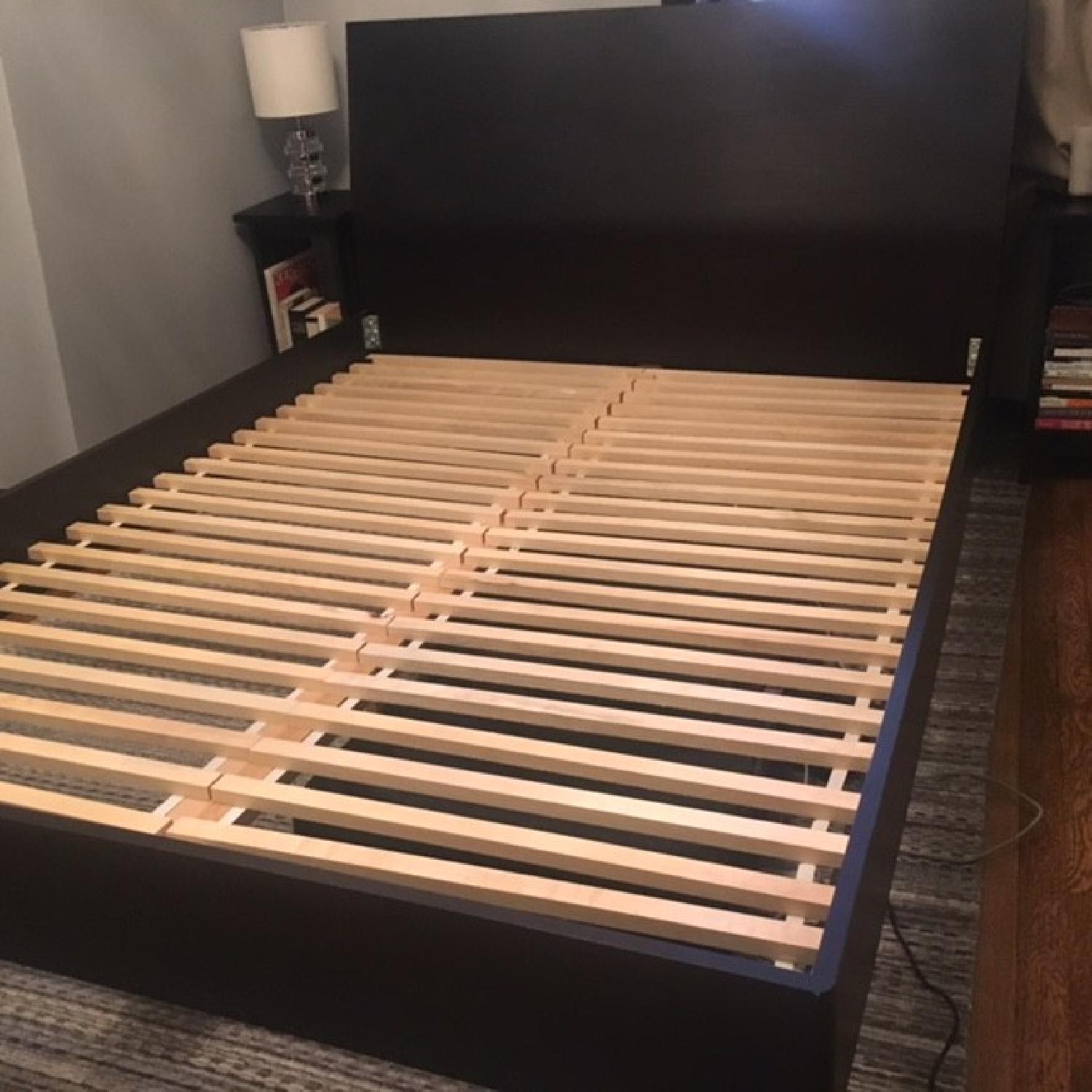 Jensen Lewis Baronet Dark Brown Wood Queen Size Bed Frame - image-2