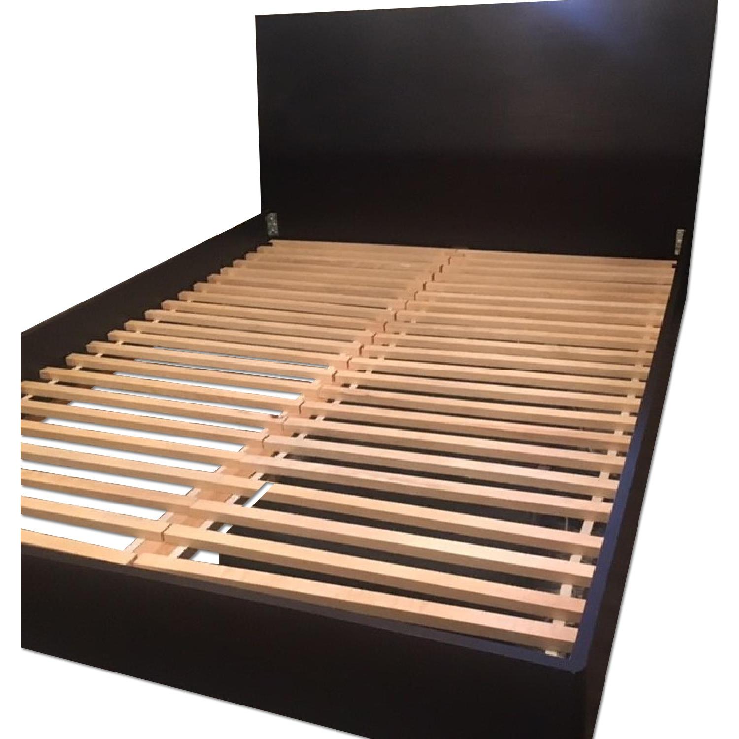 Jensen Lewis Baronet Dark Brown Wood Queen Size Bed Frame - image-0