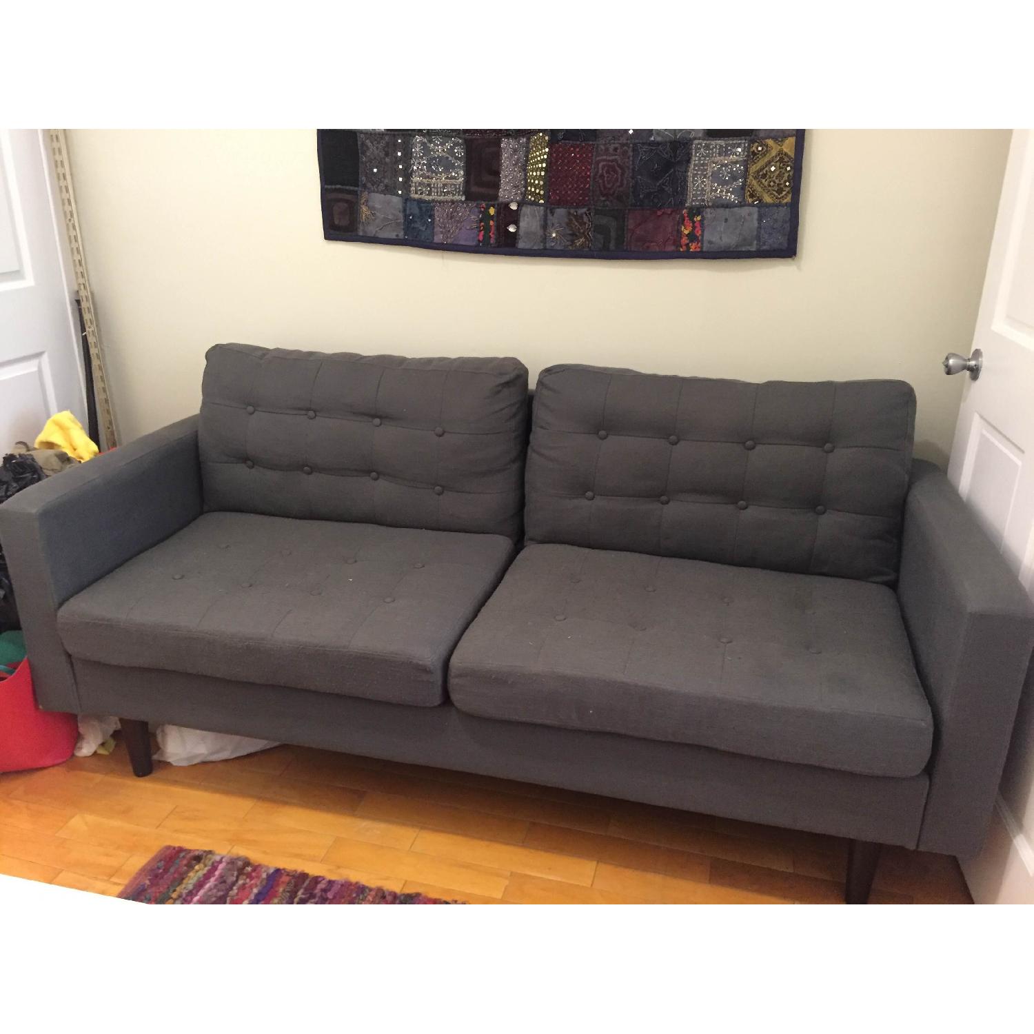 Grey Mid-Century Modern Couch - image-1