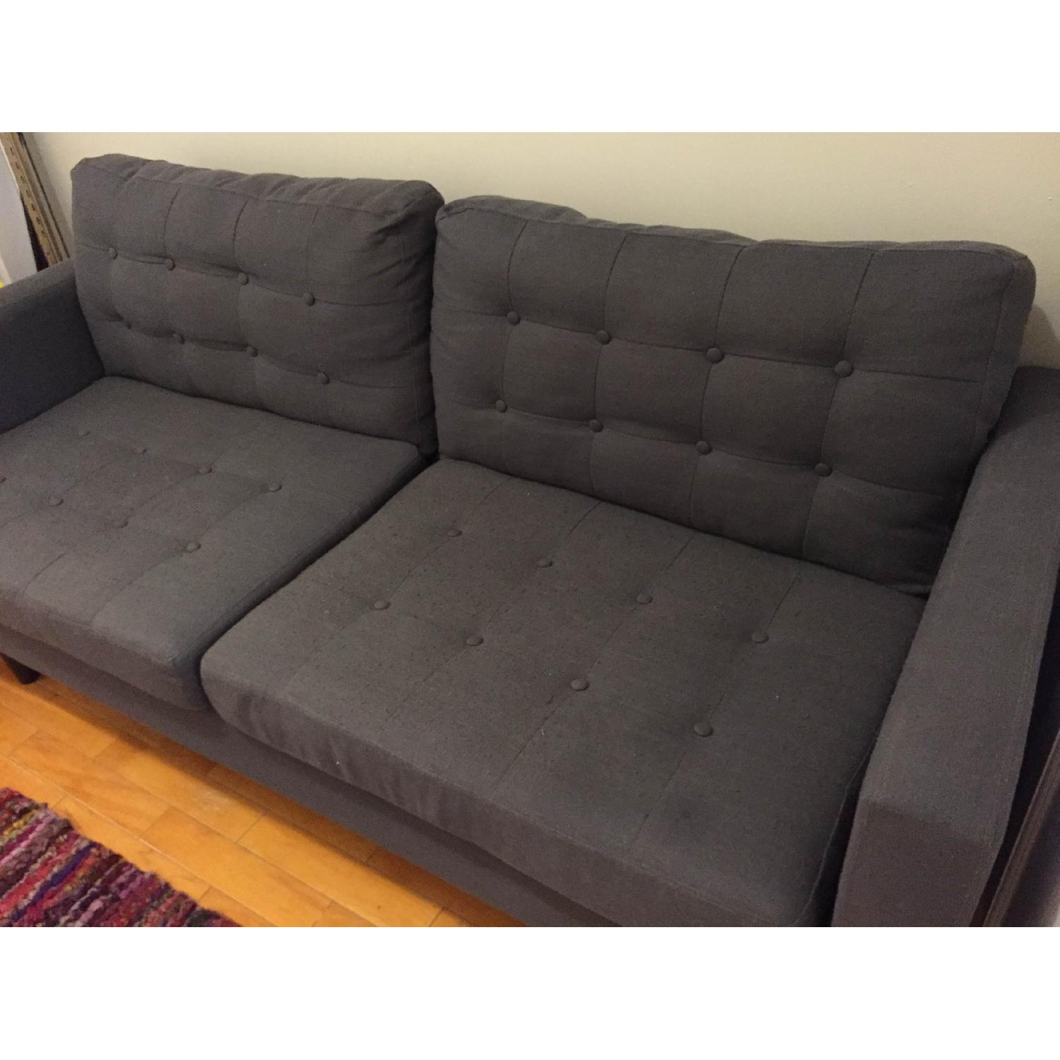 Grey Mid-Century Modern Couch - image-3