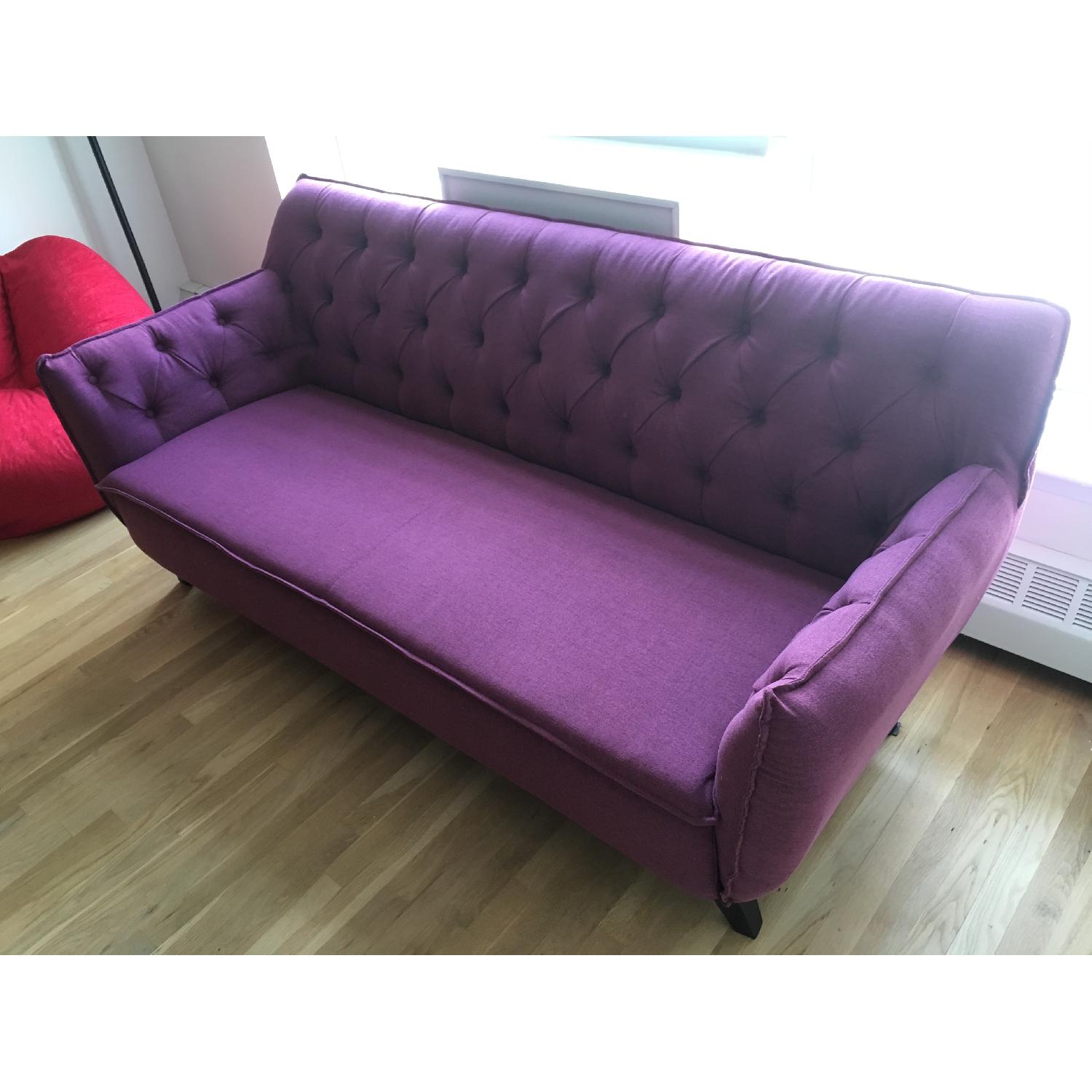 Mid Century Modern Tufted Sofa AptDeco