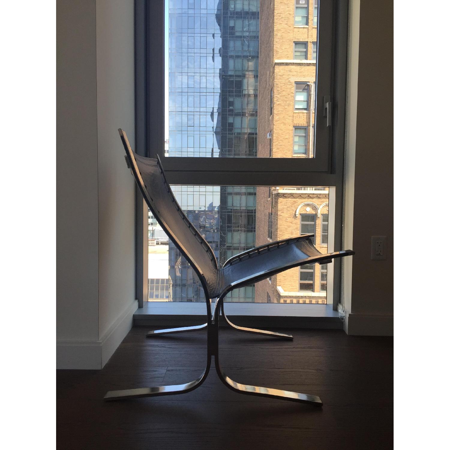 Restoration Hardware 1950s Italian Leather Sling Chairs - image-1