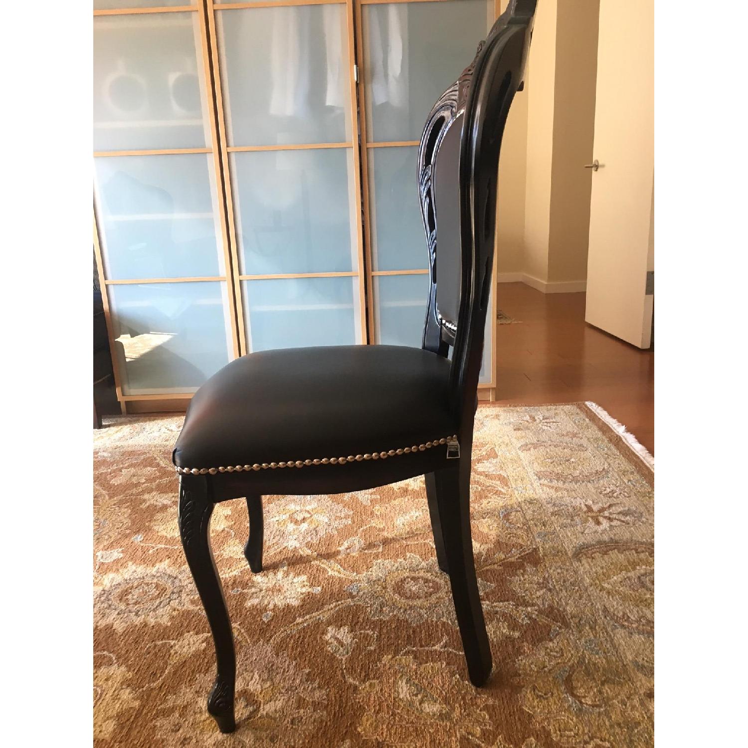 Serafino Marelli Black Leather Accent Chair - image-2