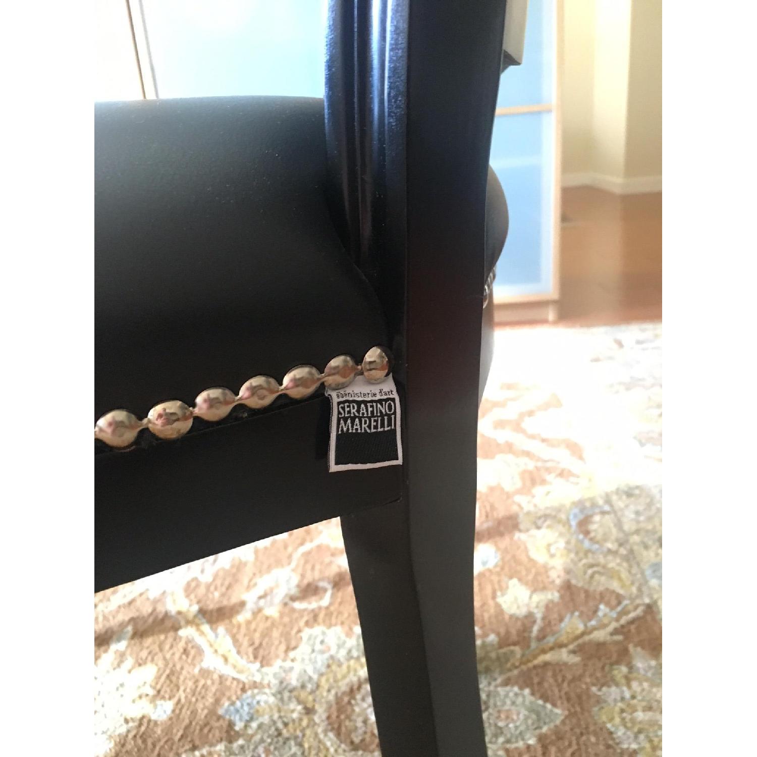 Serafino Marelli Black Leather Accent Chair - image-6