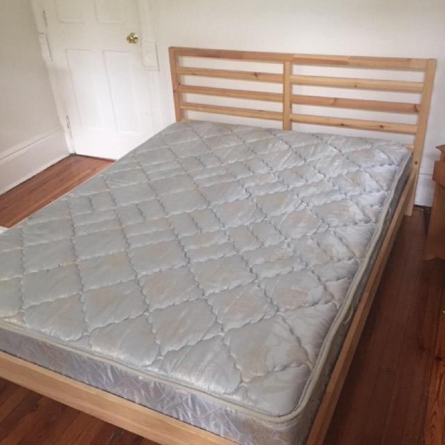 Ikea Tarva Queen Size Bed Frame w/ Slatted Bed Base - image-1