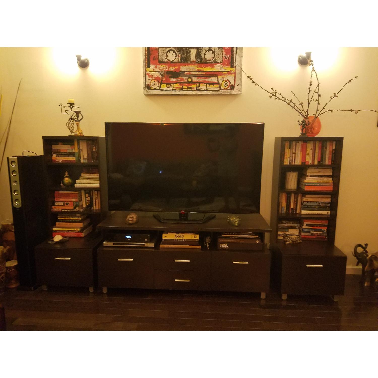 Nexera TV Stand/Media Console w/ Media Storage Tower - image-1
