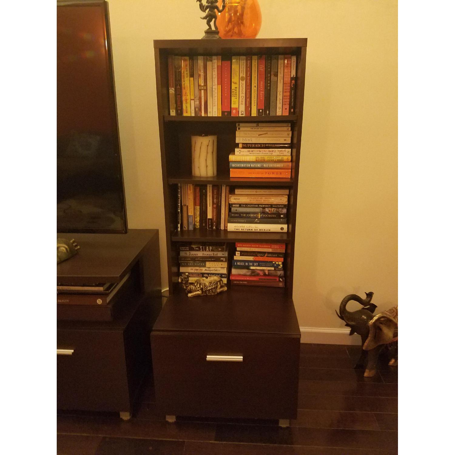Nexera TV Stand/Media Console w/ Media Storage Tower - image-6