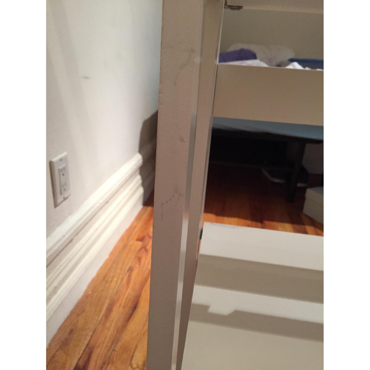 Pier 1 White Wooden Bookcase w/ Foldable Shelves - image-8