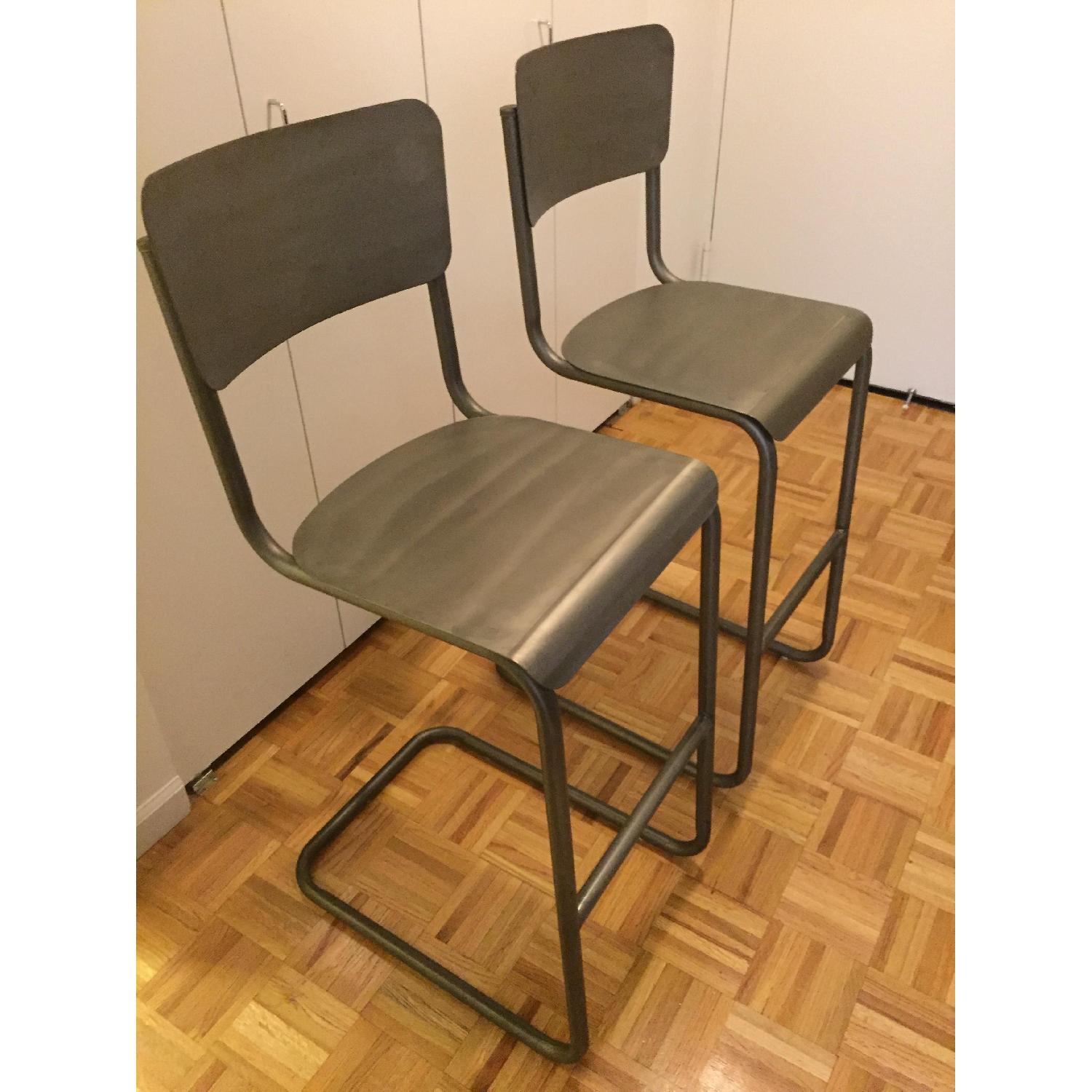 Restoration Hardware Metal Schoolhouse Stools - image-1